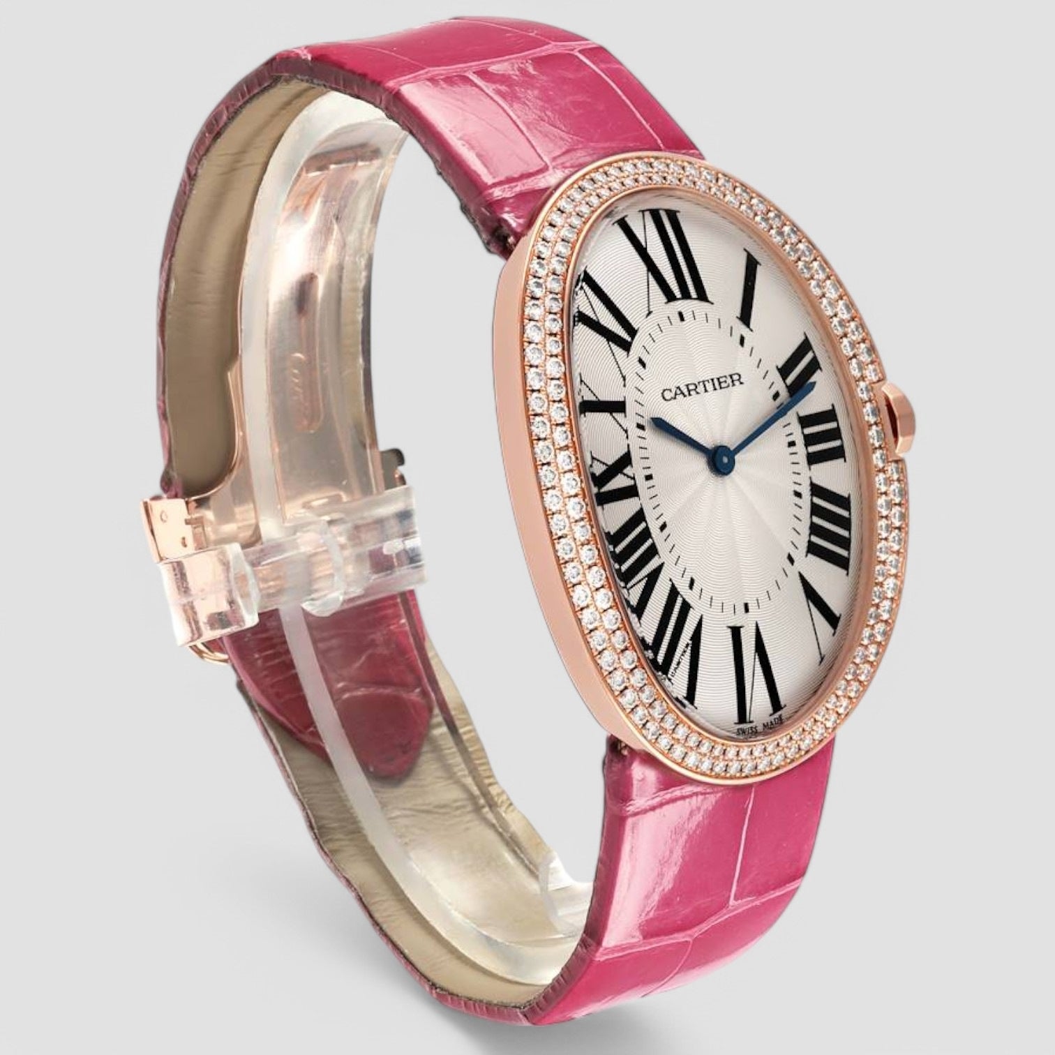 Baignoire Large Rose Gold Diamond Ladies Watch