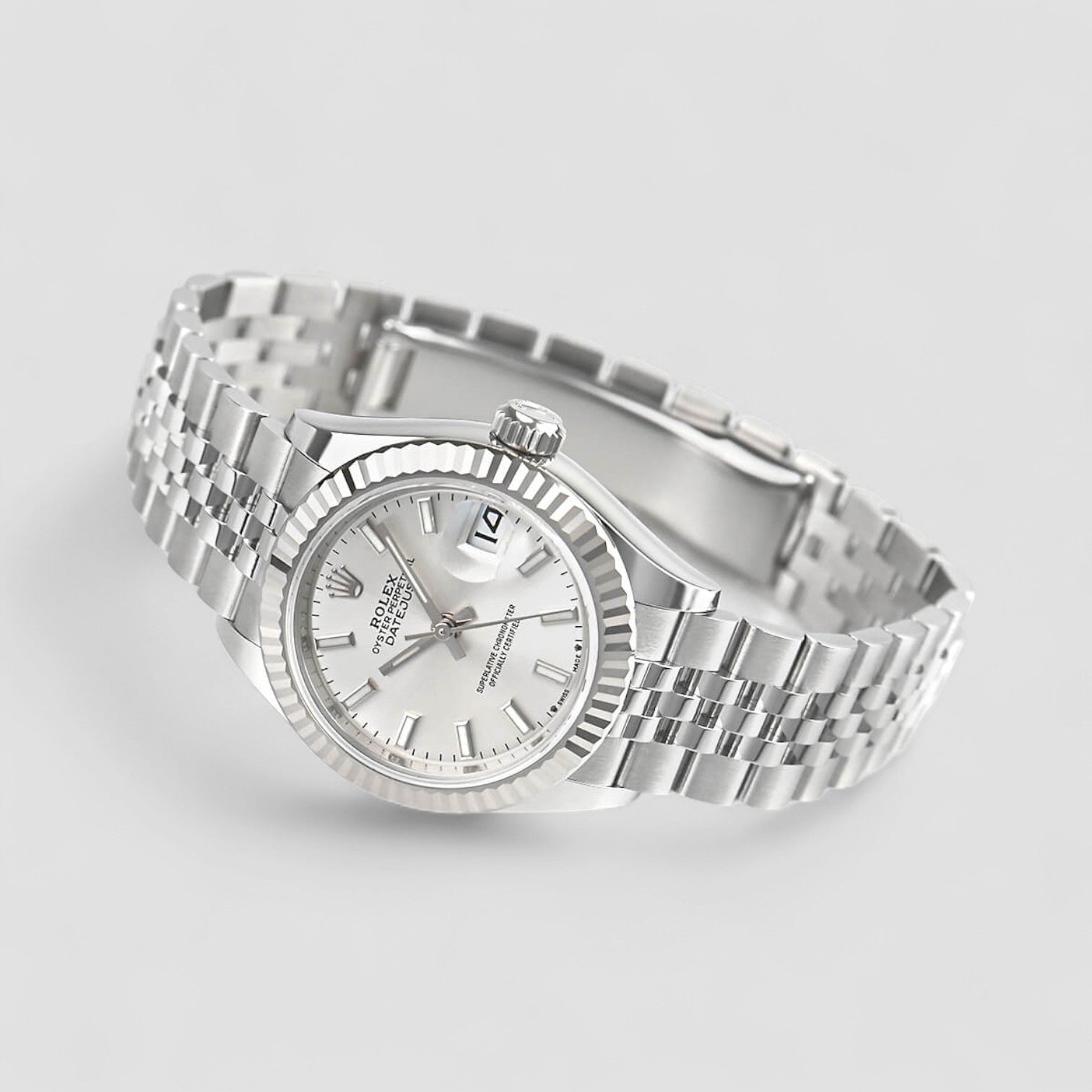 Lady-Datejust Automatic Silver Dial Oystersteel and 18 ct White Gold Ladies Watch