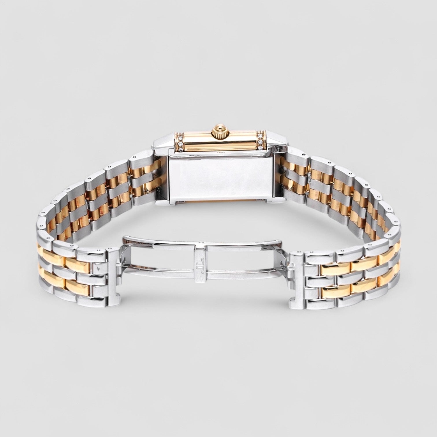 Reverso Duetto Steel Gold Diamond Watch