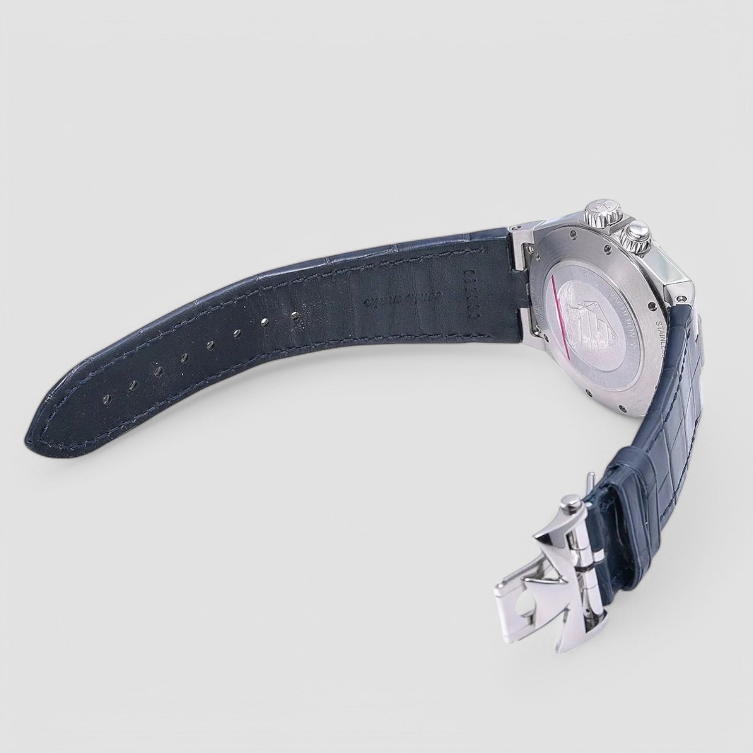 Overseas 47450 Dual Time SS Blue Dial