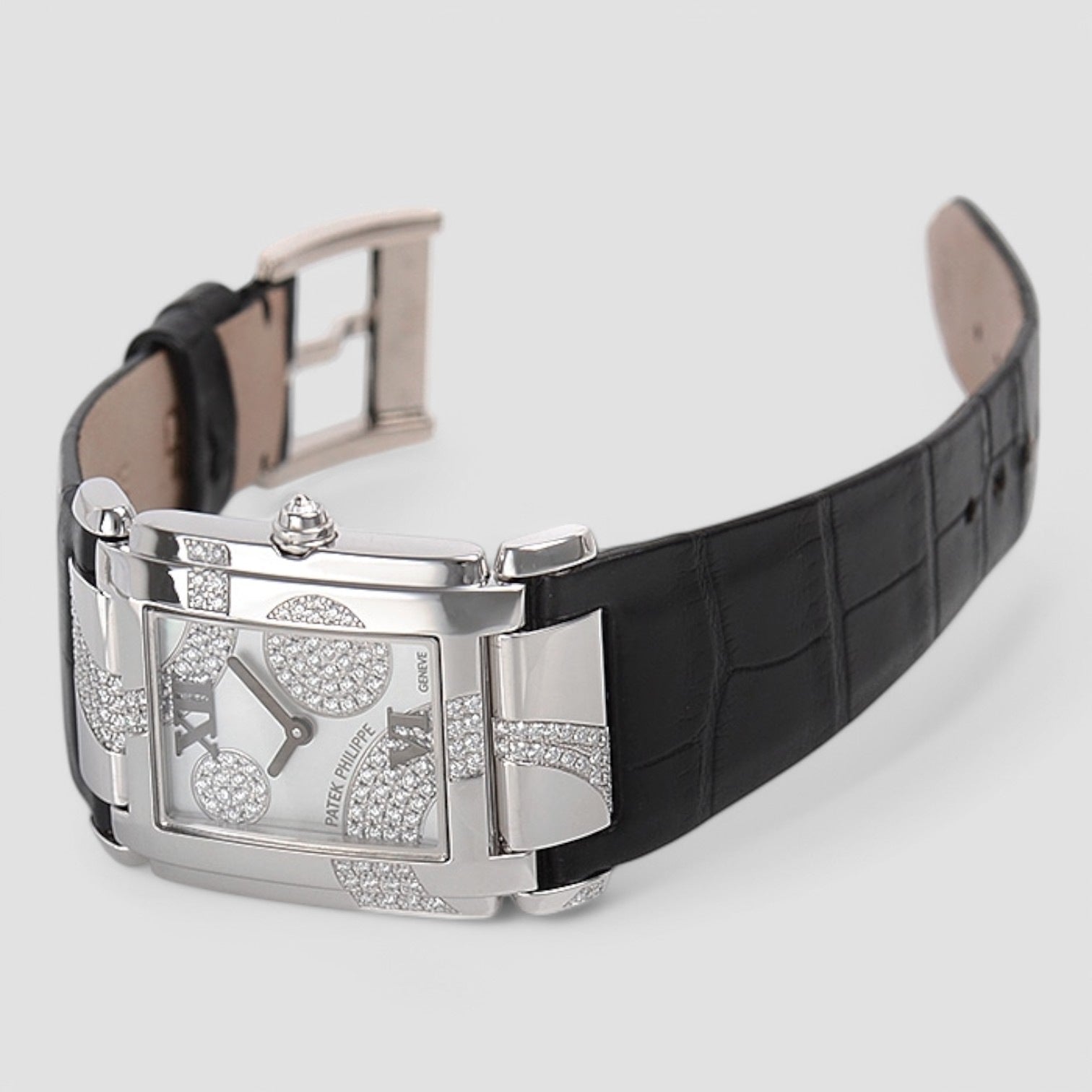 Twenty~4 Mother of Pearl Dial Leather Ladies Watch