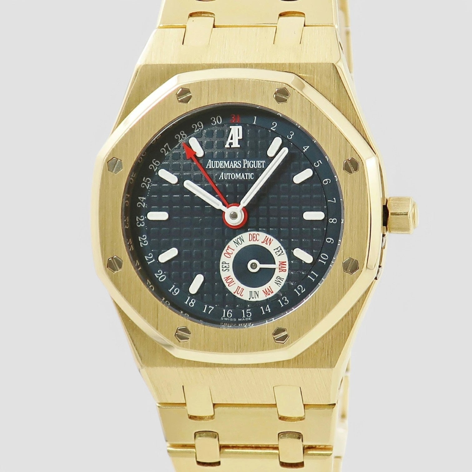 Royal Oak Annual Calendar Blue Dial 18K Yellow Gold