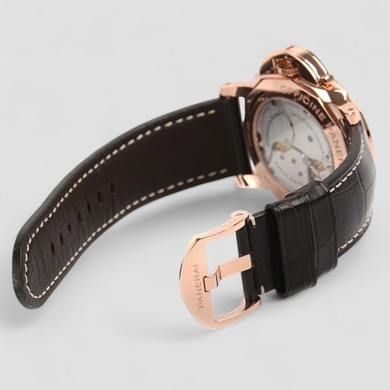 Luminor 1950 8 Days GMT Rose Gold Mens Watch