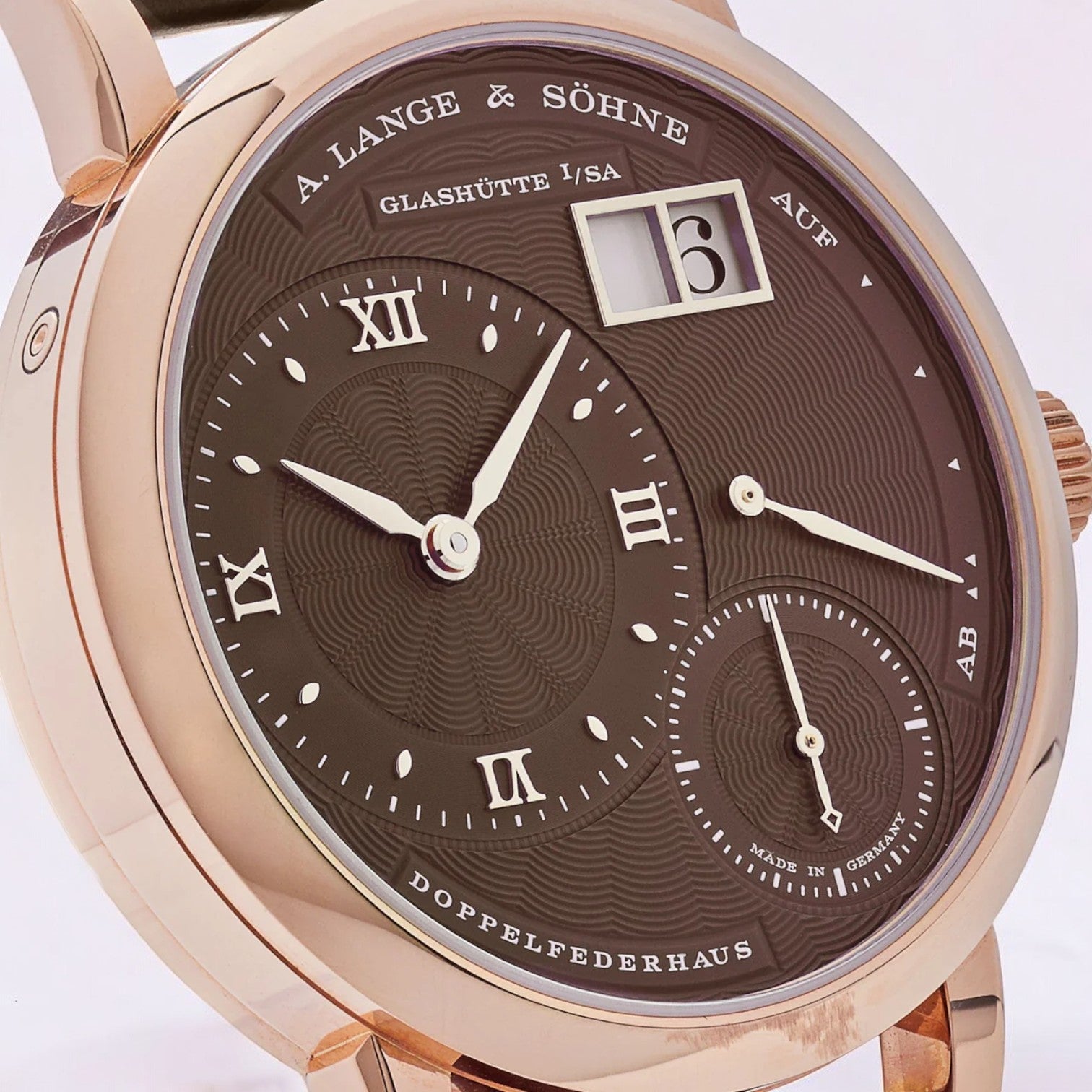 "Kleine" Little Lange 1 Rose Gold Brown Dial 36MM
