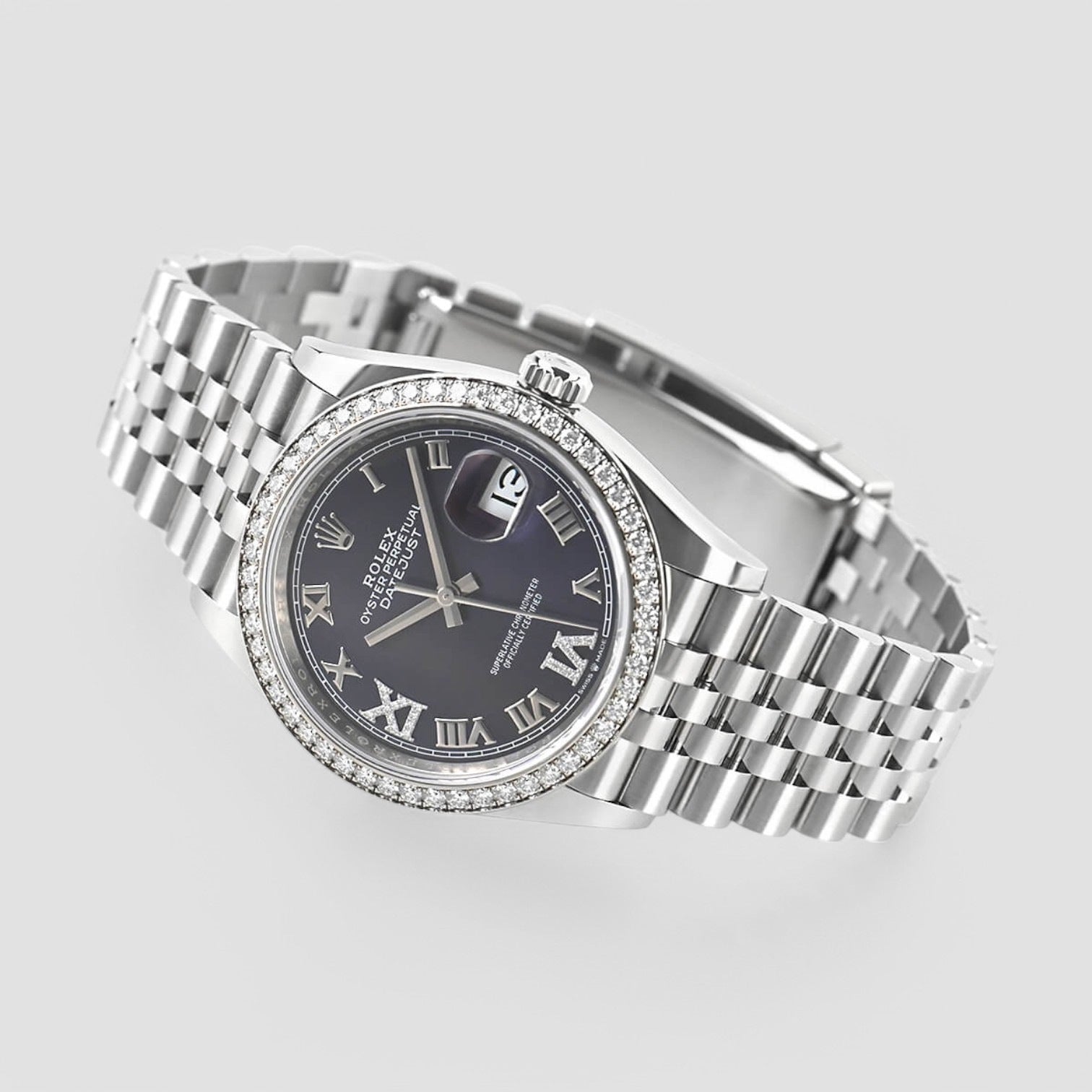 Datejust Aubergine Roman VI/IX Diamond White Gold 36mm