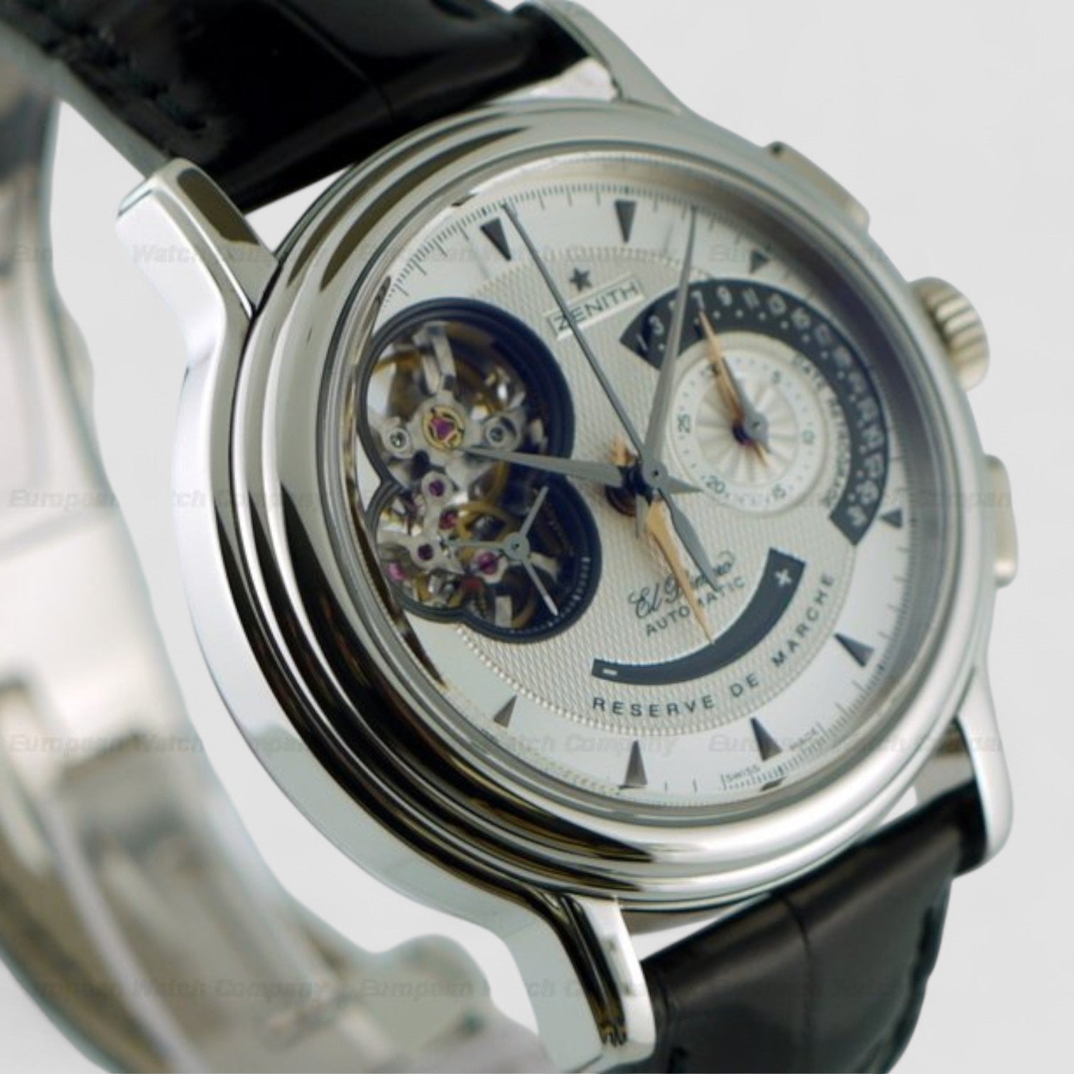 Chronomaster T Open Date Retrograde Platinum Silver Dial