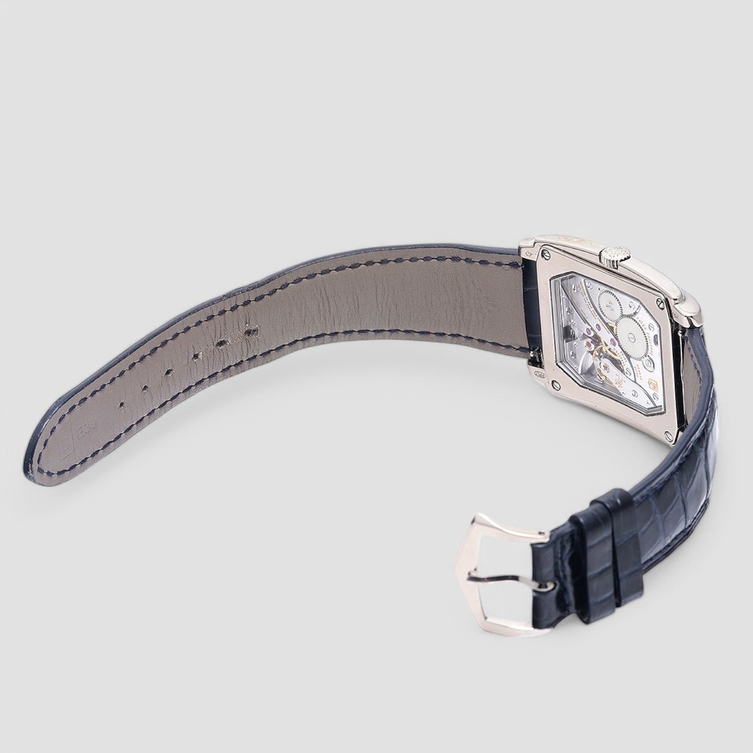 Gondolo 18K White Gold Blue Dial Manual Wind