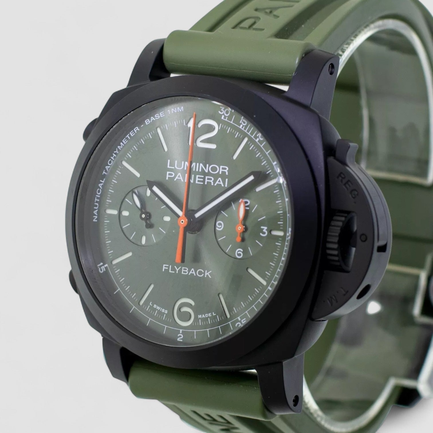 Luminor Chrono Flyback Black Ceramic Green Arabic 44mm