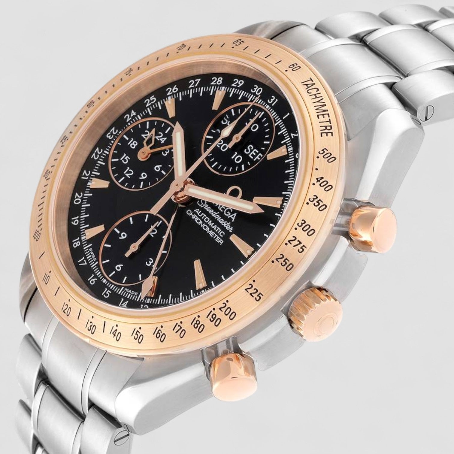 Speedmaster Day-Date 40 Steel Rose Gold Watch