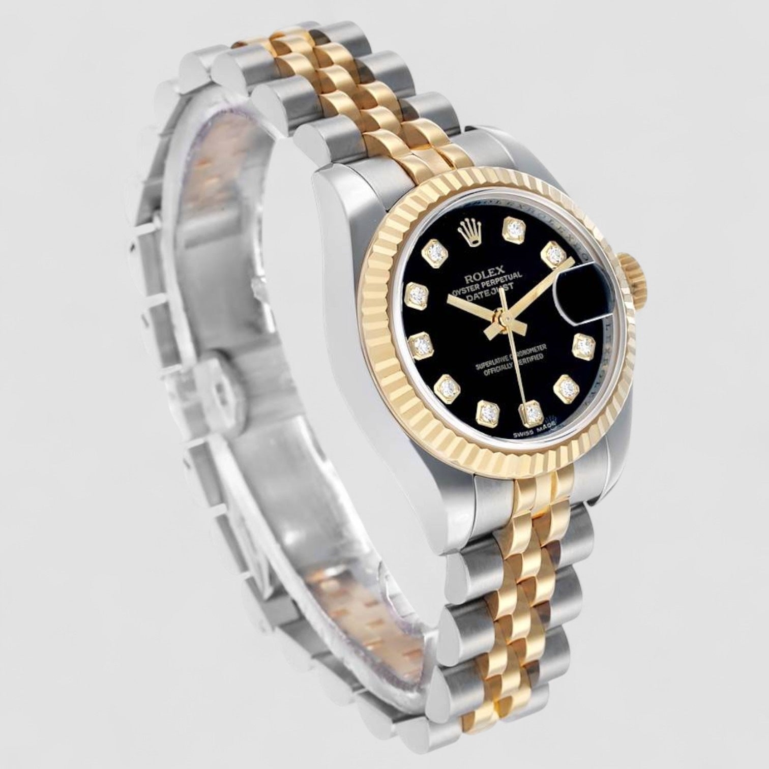 Datejust Black Diamond Dial Ladies Watch