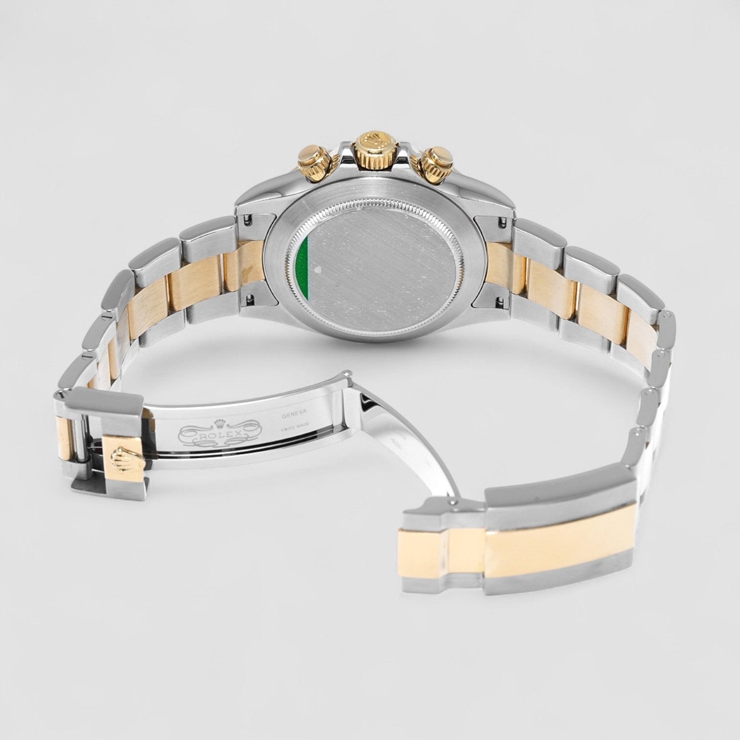 Daytona Steel Yellow Gold White Diamond Dial Mens Watch