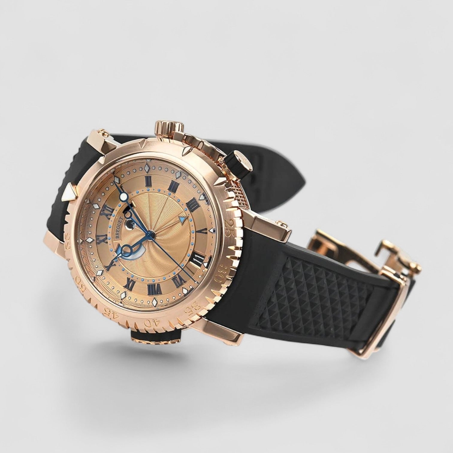 Marine 5847 45Mm 18Kt Rose Gold Men’S Watch