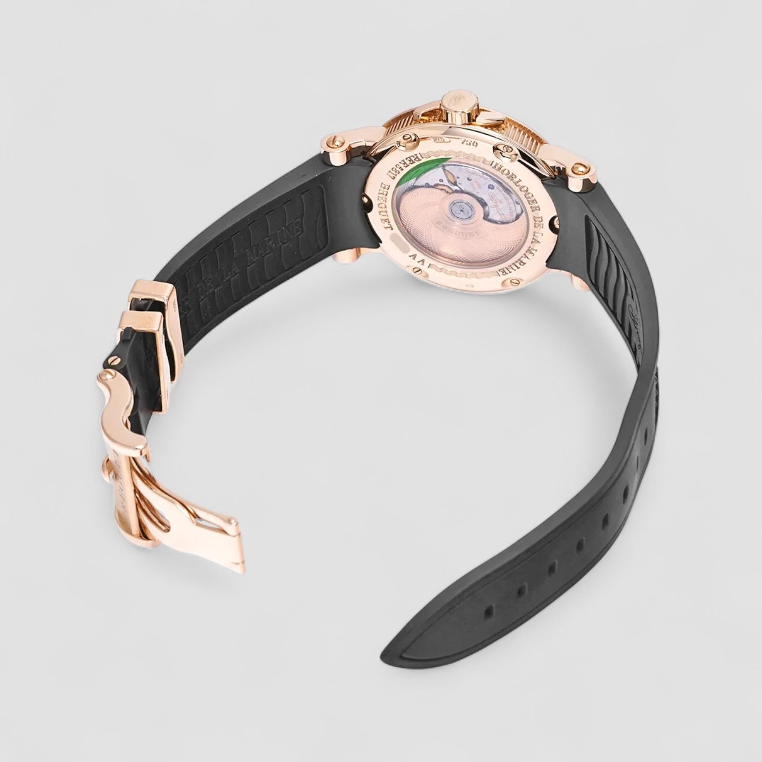 Marine Automatic Big Date 18K Rose Gold / Rubber