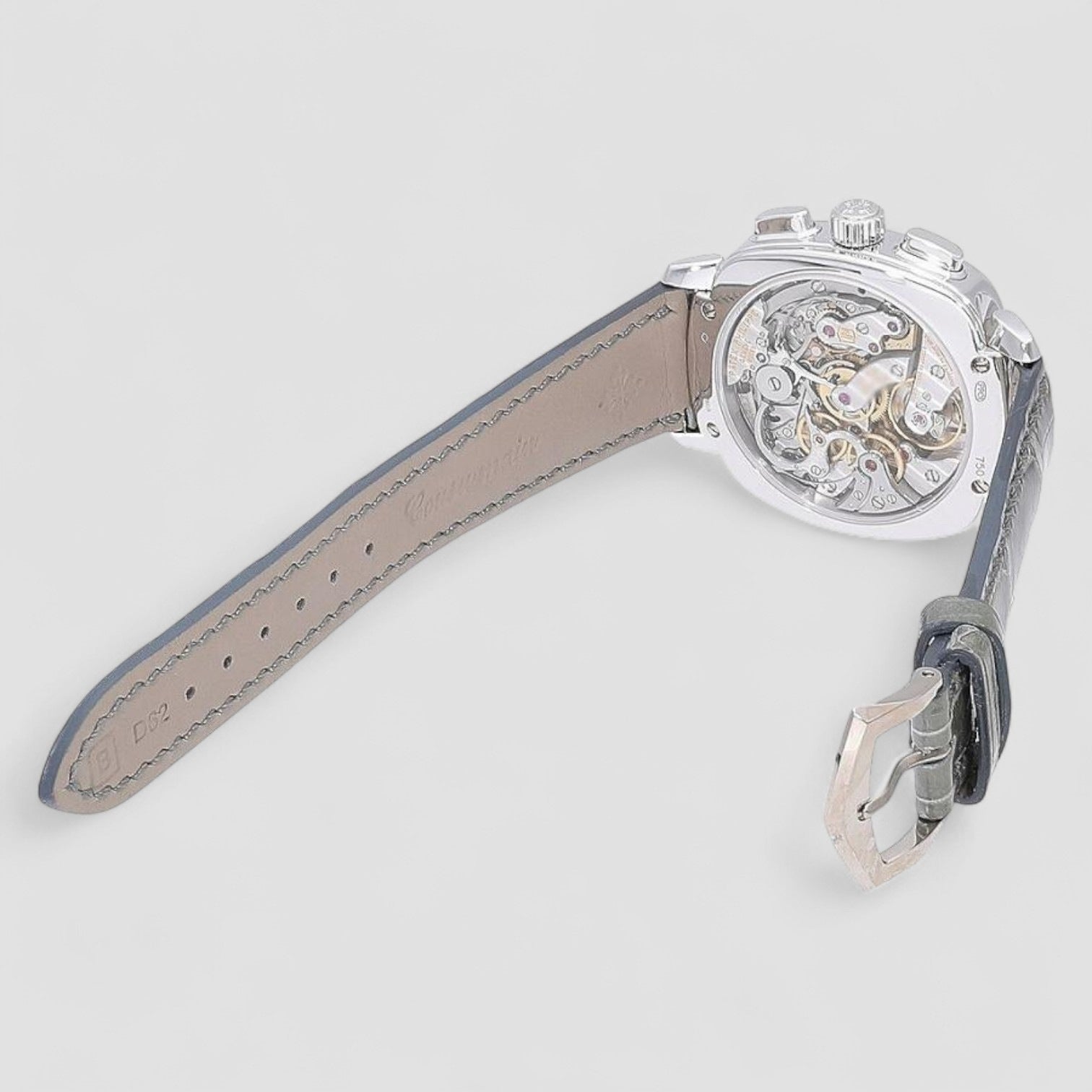 Complications Pale Grey Dial Pale Grey Leather Ladies Watch