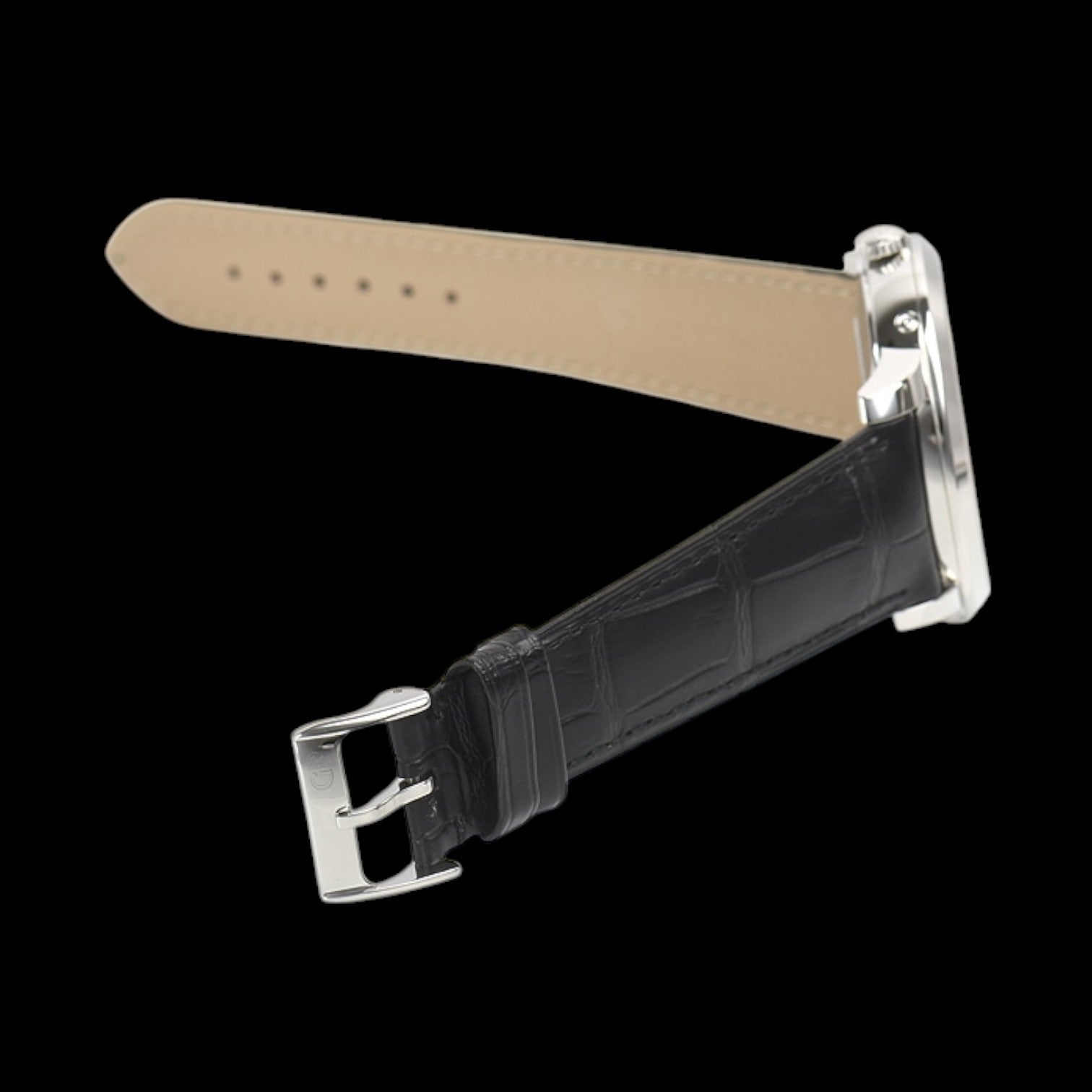 1966 Full Calendar 40mm Steel Leather Strap