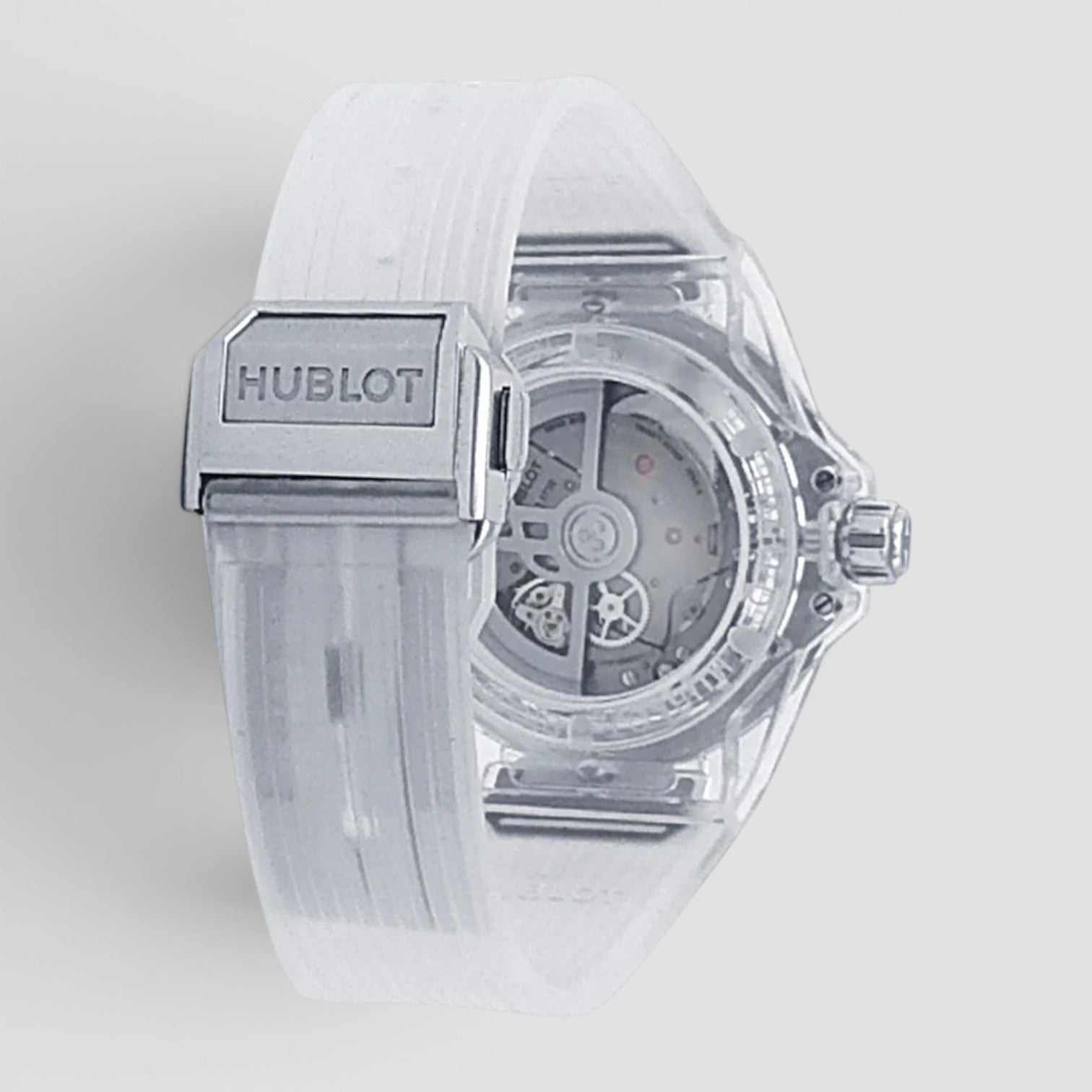 Big Bang One Clink Sapphire Crystal Rubber Automatic Diamonds Skeleton Ladies Watch