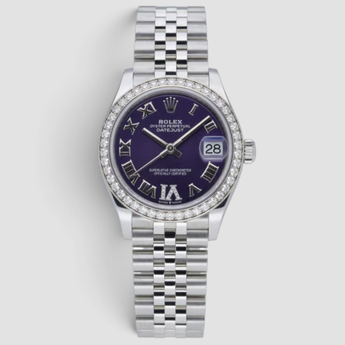 Datejust 31 Aubergine Diamond Dial Jubilee