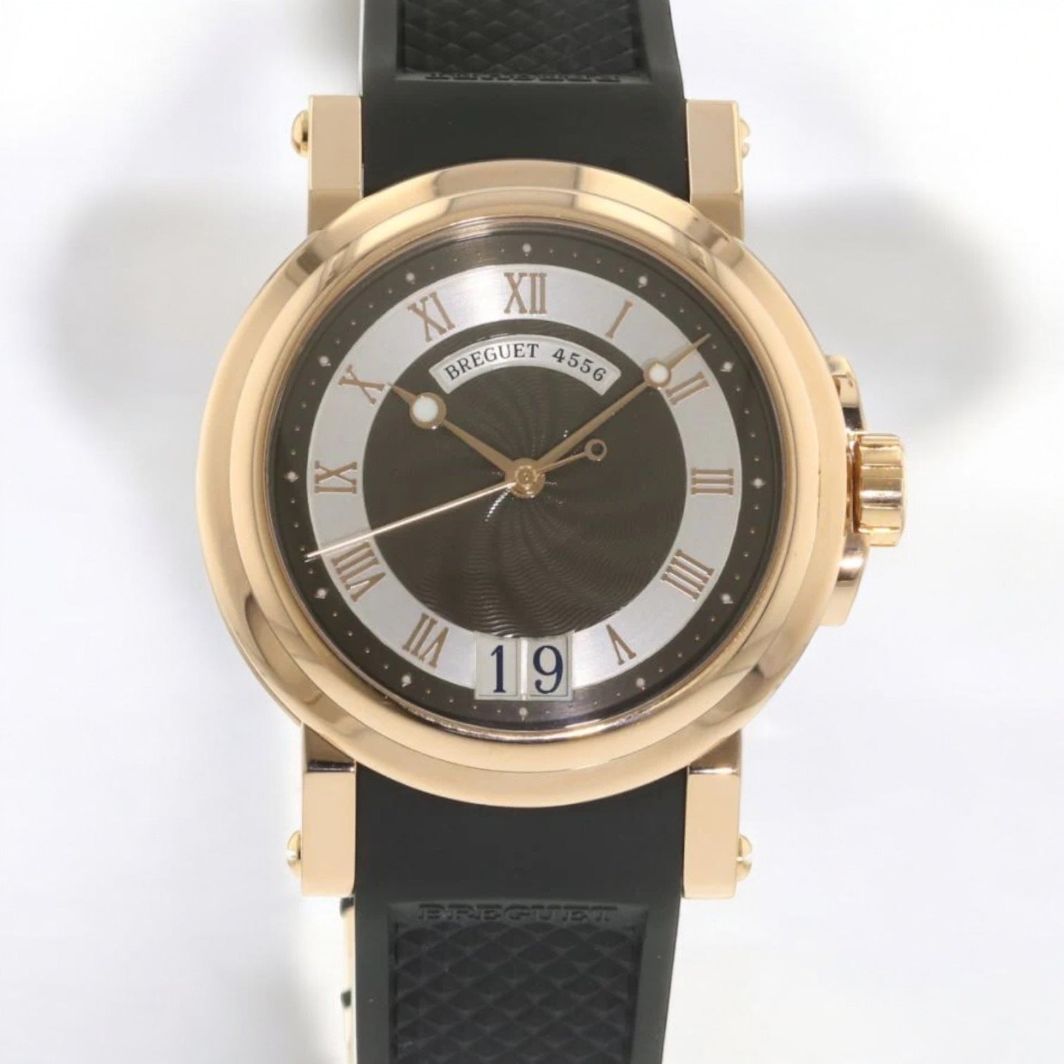 Marine Automatic Big Date 18K Rose Gold / Rubber