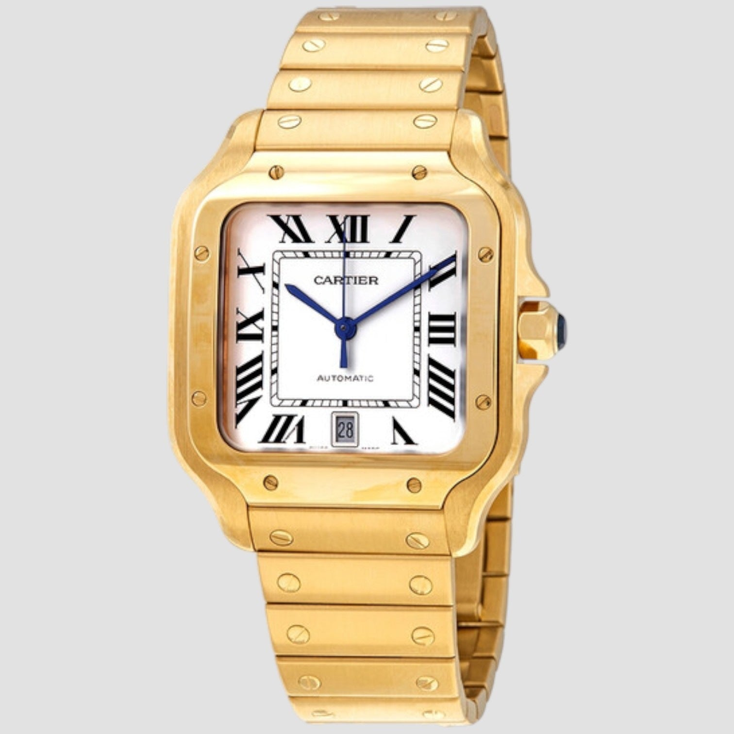 Santos de 18kt Yellow Gold Men's Large Watch