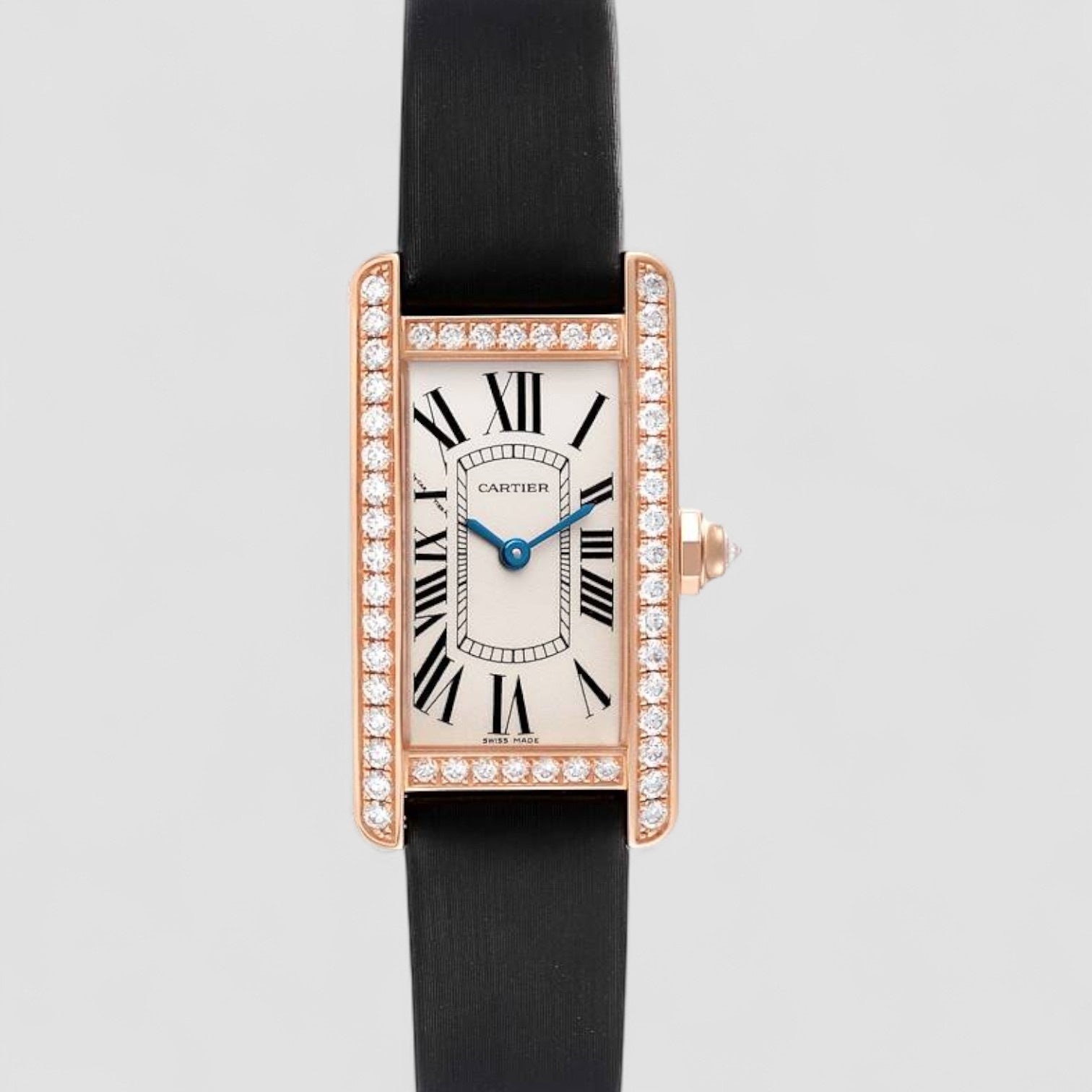 Tank Americaine Small Rose Gold Diamond Ladies Watch