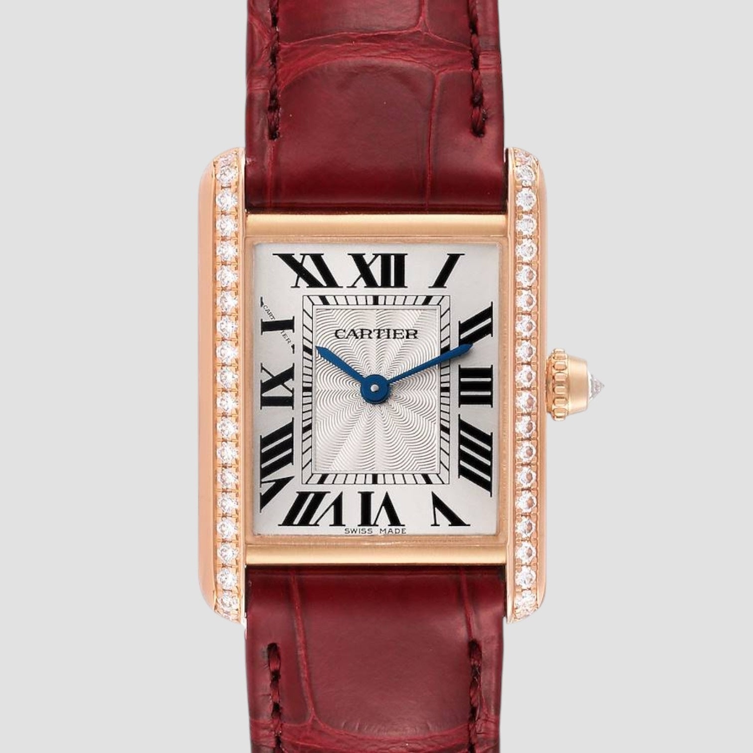 Tank Louis Small Rose Gold Diamond Ladies Watch