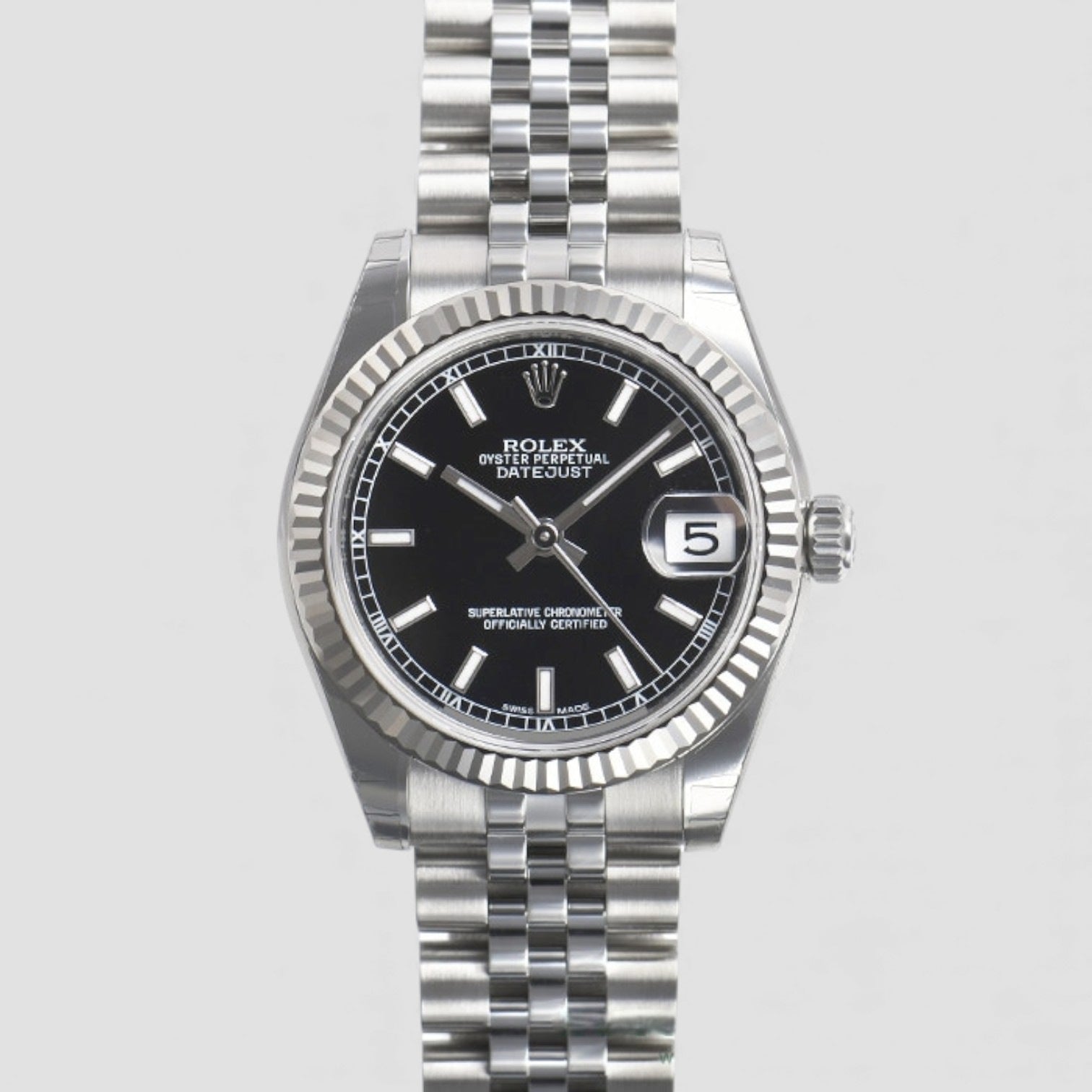 Datejust 31 Black Dial Jubilee Bracelet Watch
