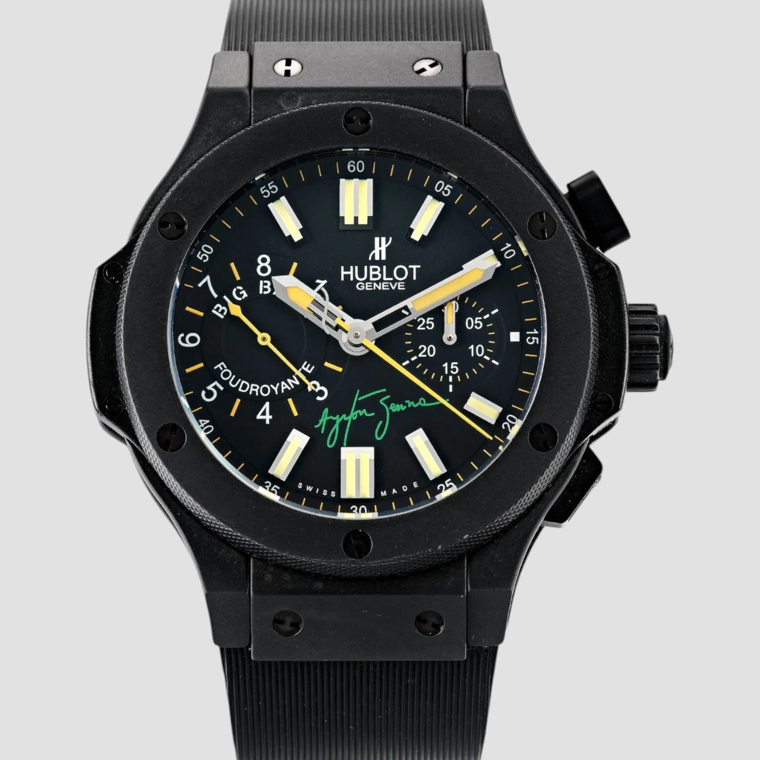 Big Bang Ayrton Senna Chronograph Matte Black Dial Men's Watch