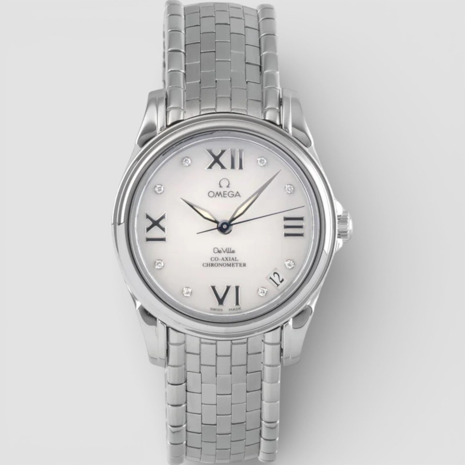 De Ville acier automatique montre pour femmes