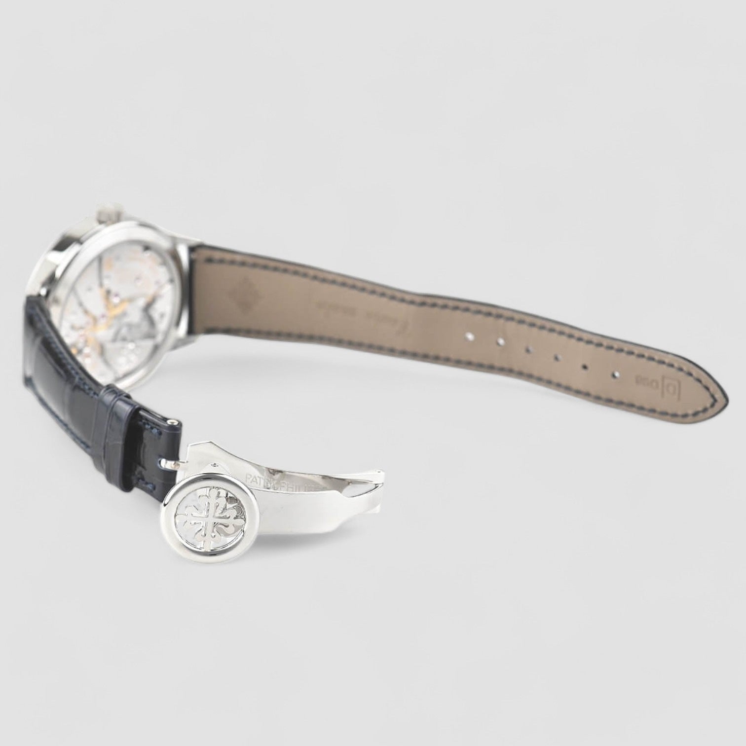 In Line Perpetual Calendar Platinum Blue Dial