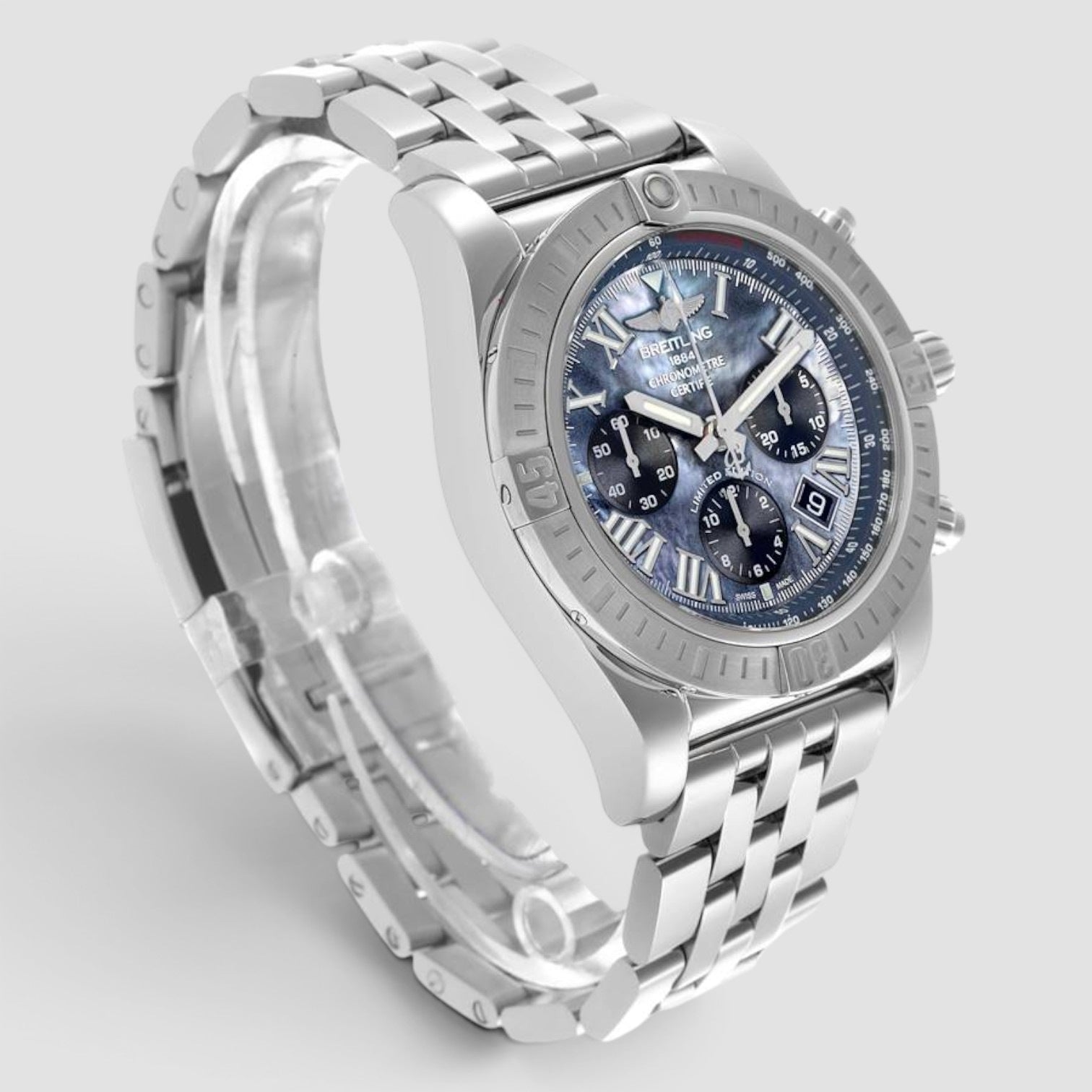 Chronomat 44 Airbourne Mother Of Pearl Dial Steel Mens Watch