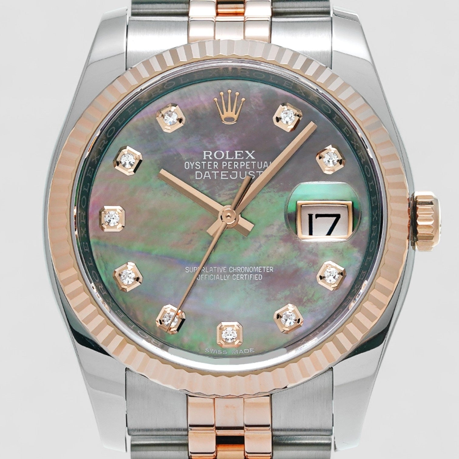 Datejust 36 18k Everose Gold & Steel Watch