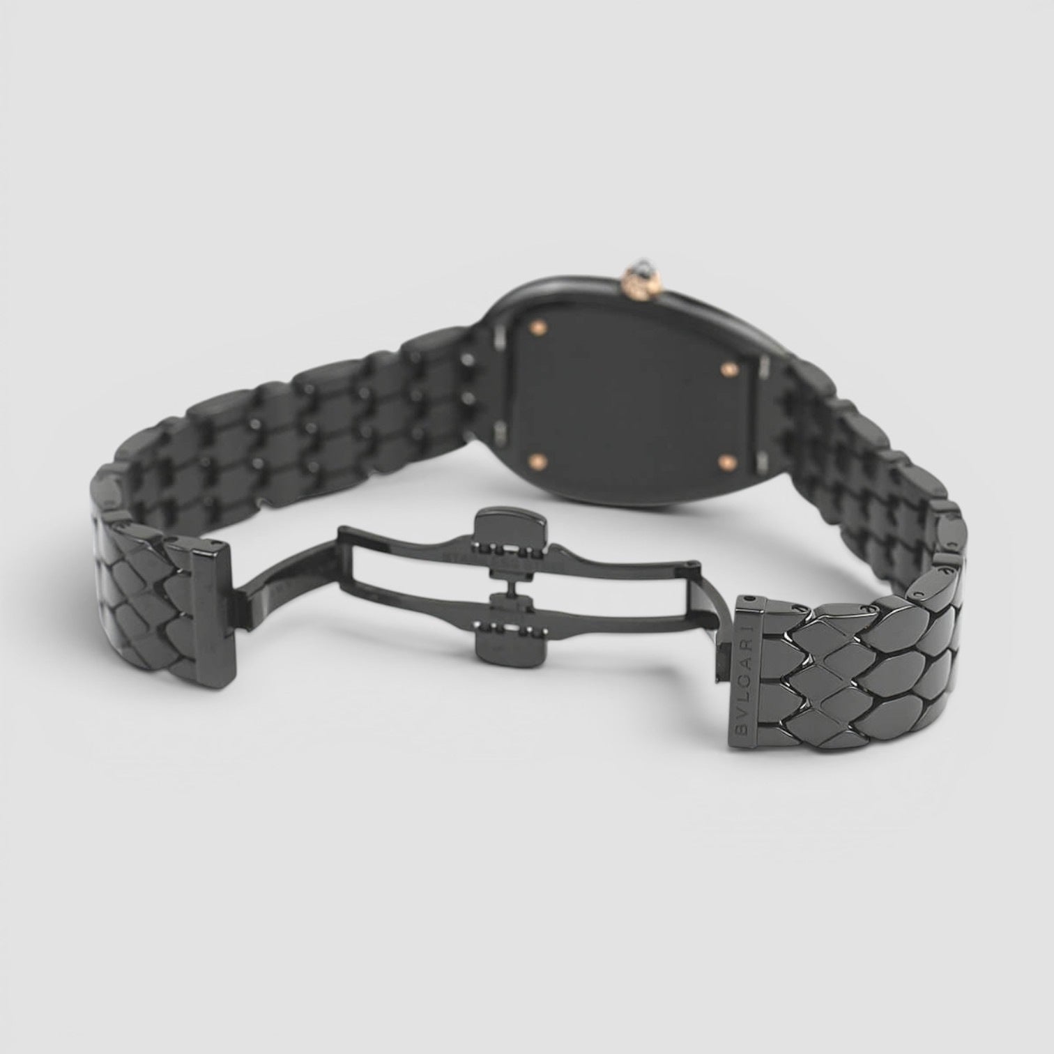 Serpenti Seduttori Black Dial Stainless Steel & Rose Gold Tone