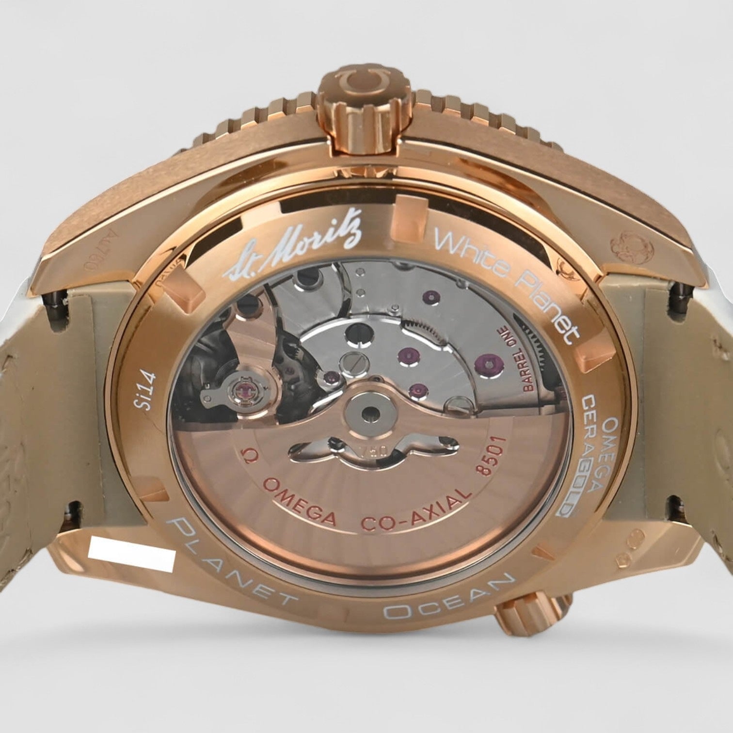 Seamaster Automatic White Dial 18kt Rose Gold Unisex Watch