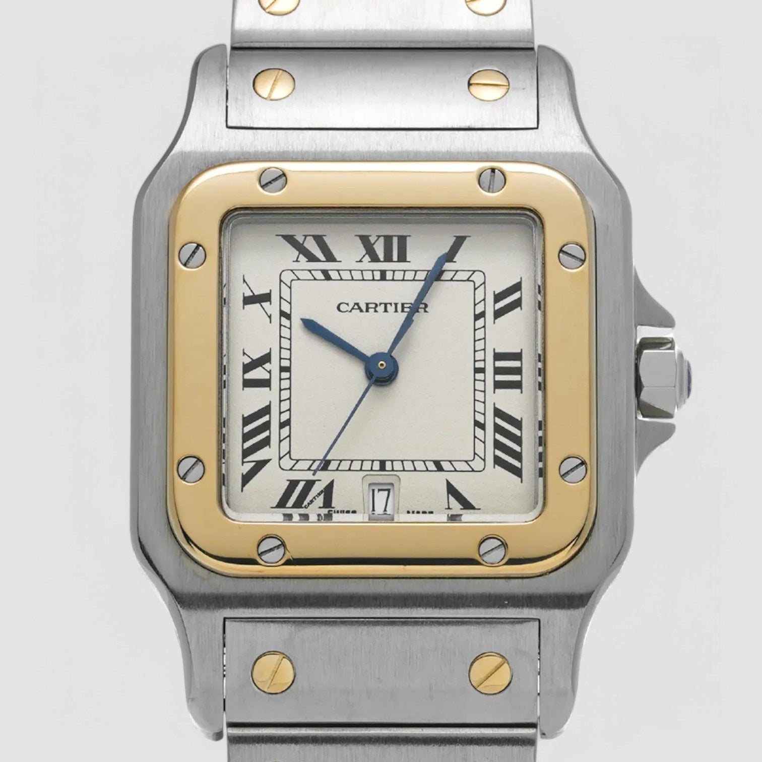 Santos SS / 18K Yellow Gold Quartz Description