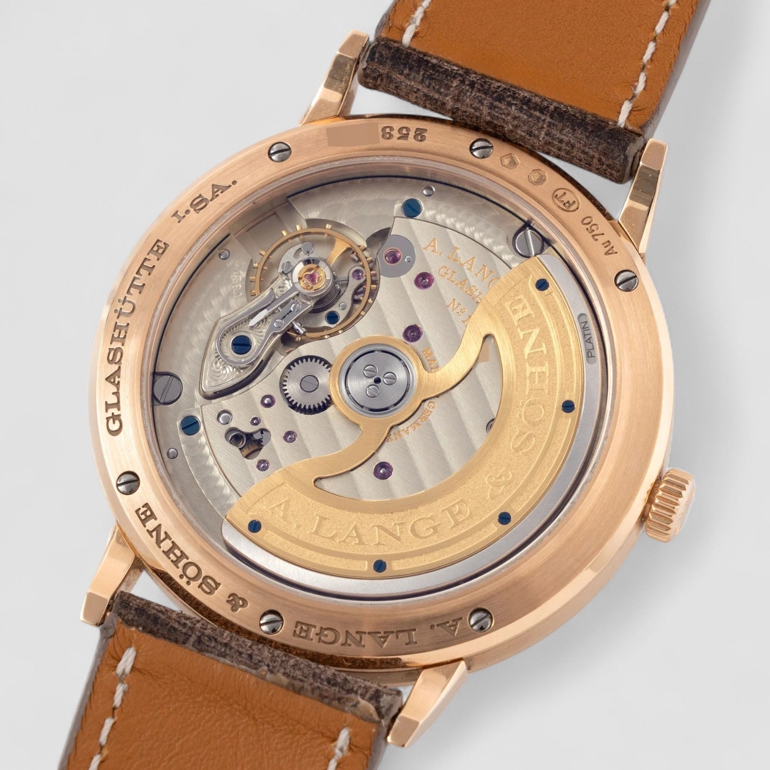 Saxonia 18kt Pink Gold Automatic Silver Dial Men's Watch