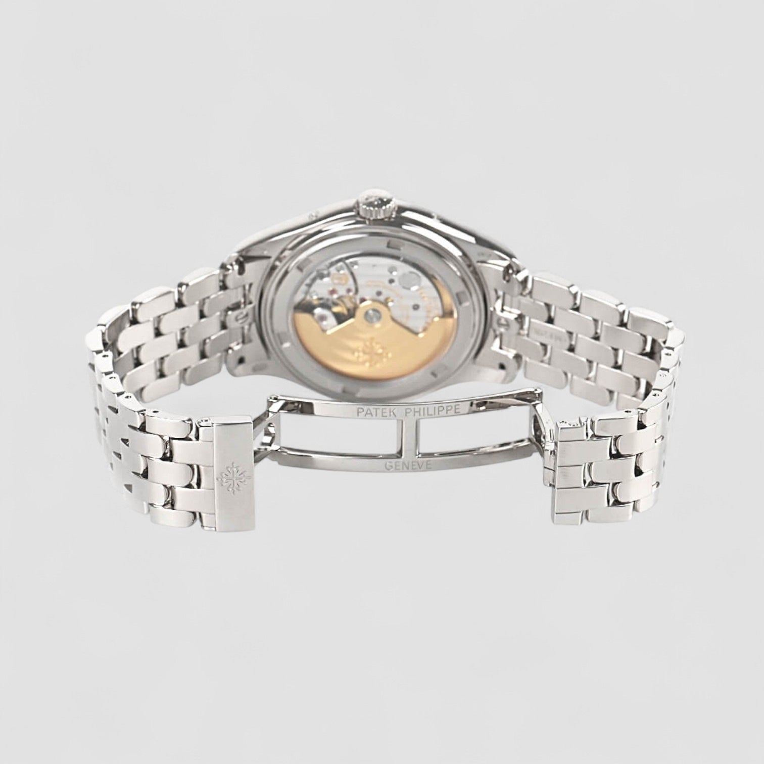 Annual Calendar 18k White Gold Porcelain Dial Bracelet