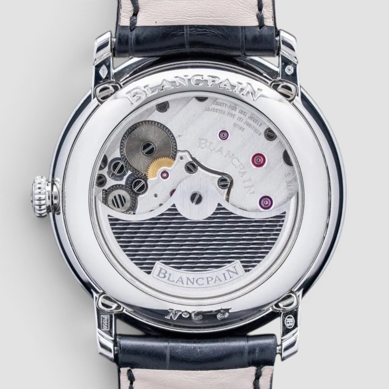 Villeret Quantième Complet 8 Jours Platinum Black Dial