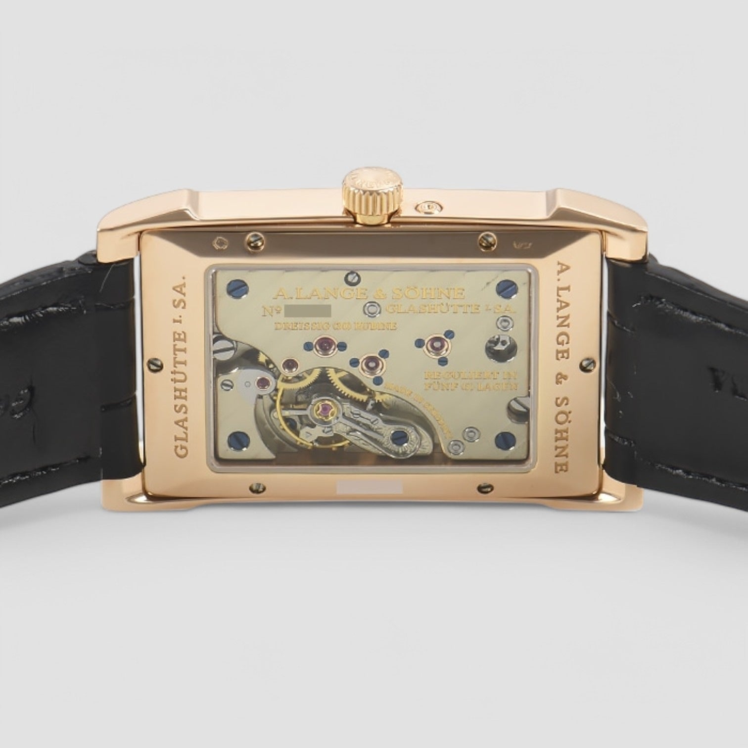 Cabaret 18K Rose Gold Black Dial RARE