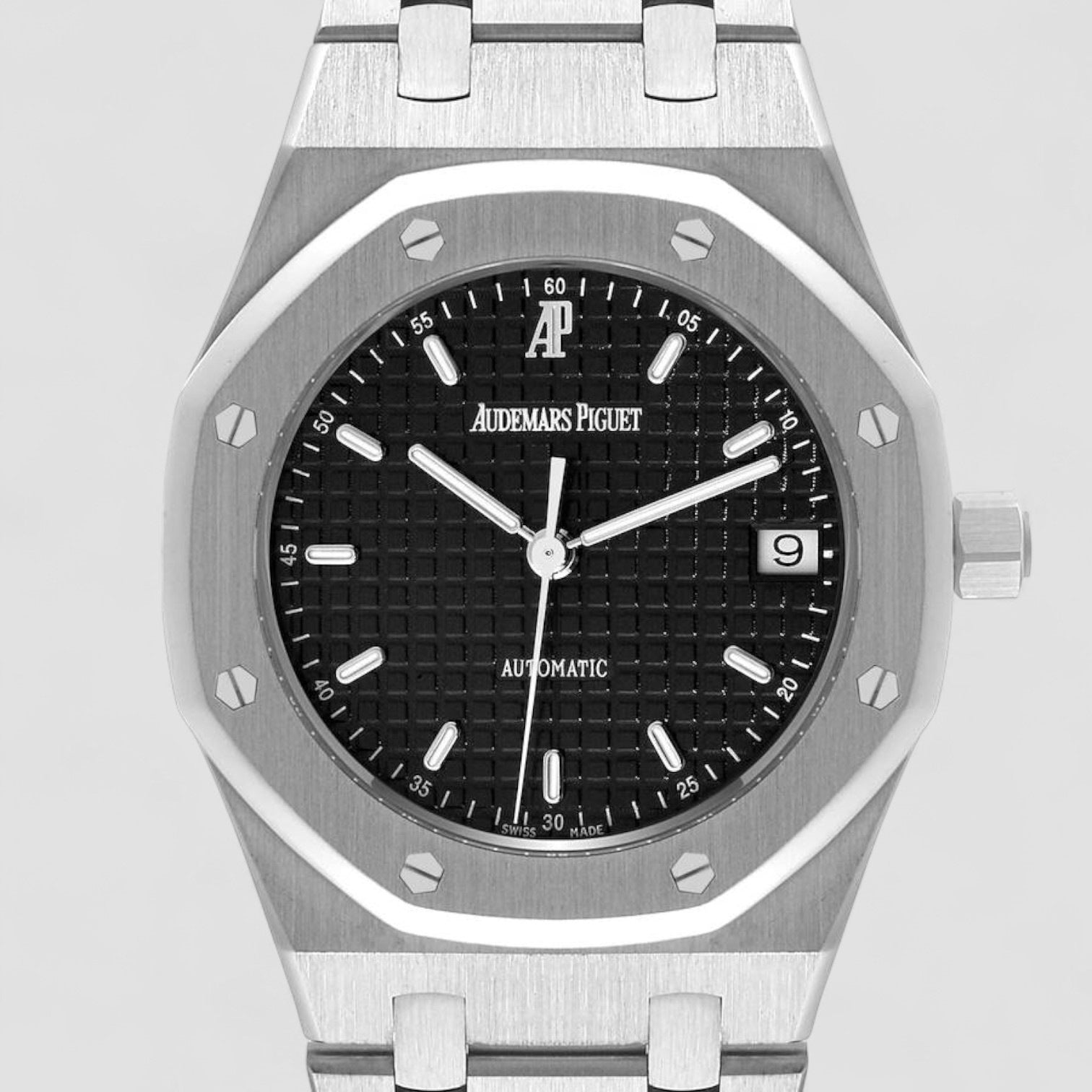 Royal Oak Black Dial Steel Mens Watch