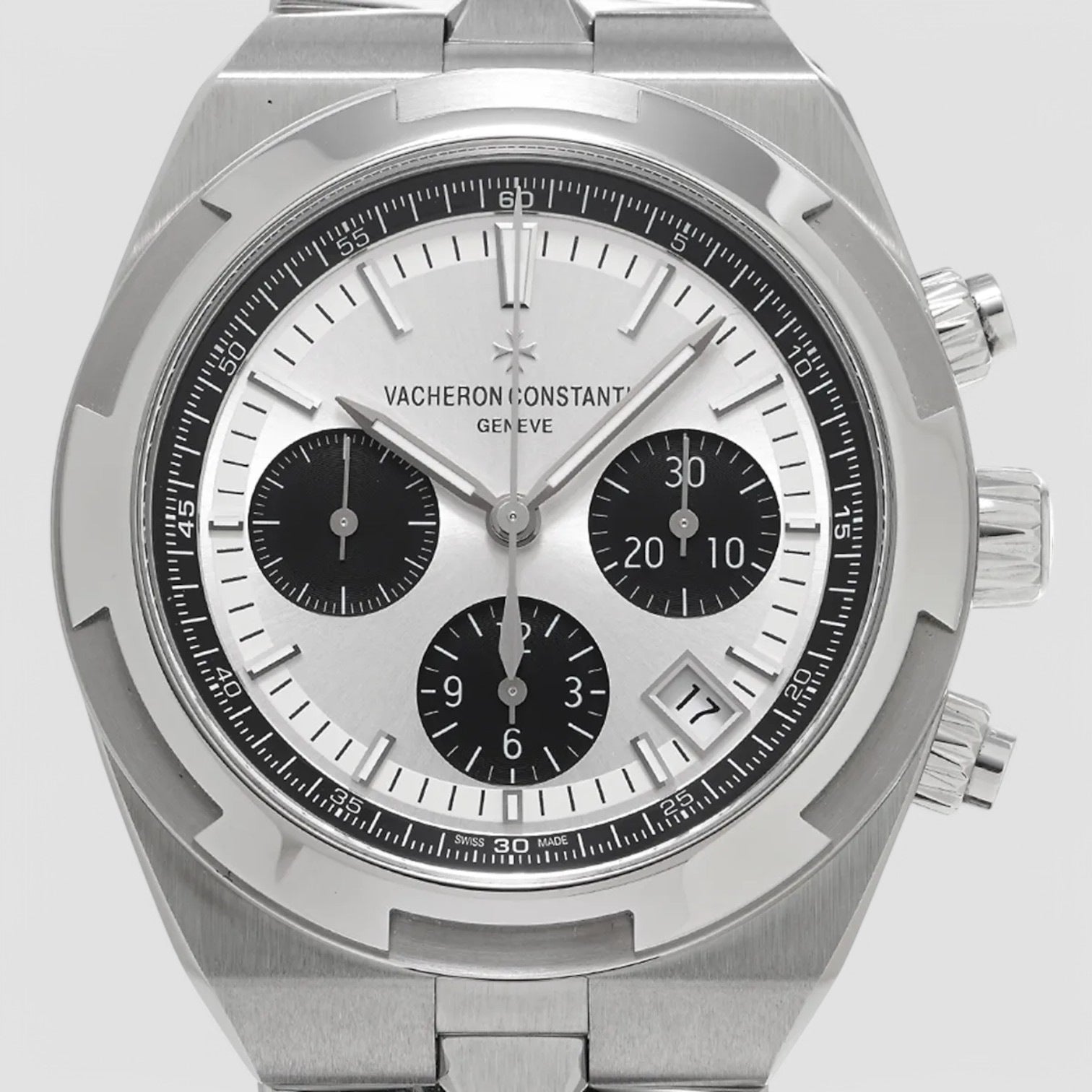 Overseas Chronograph Silver Panda Dial SS 2023