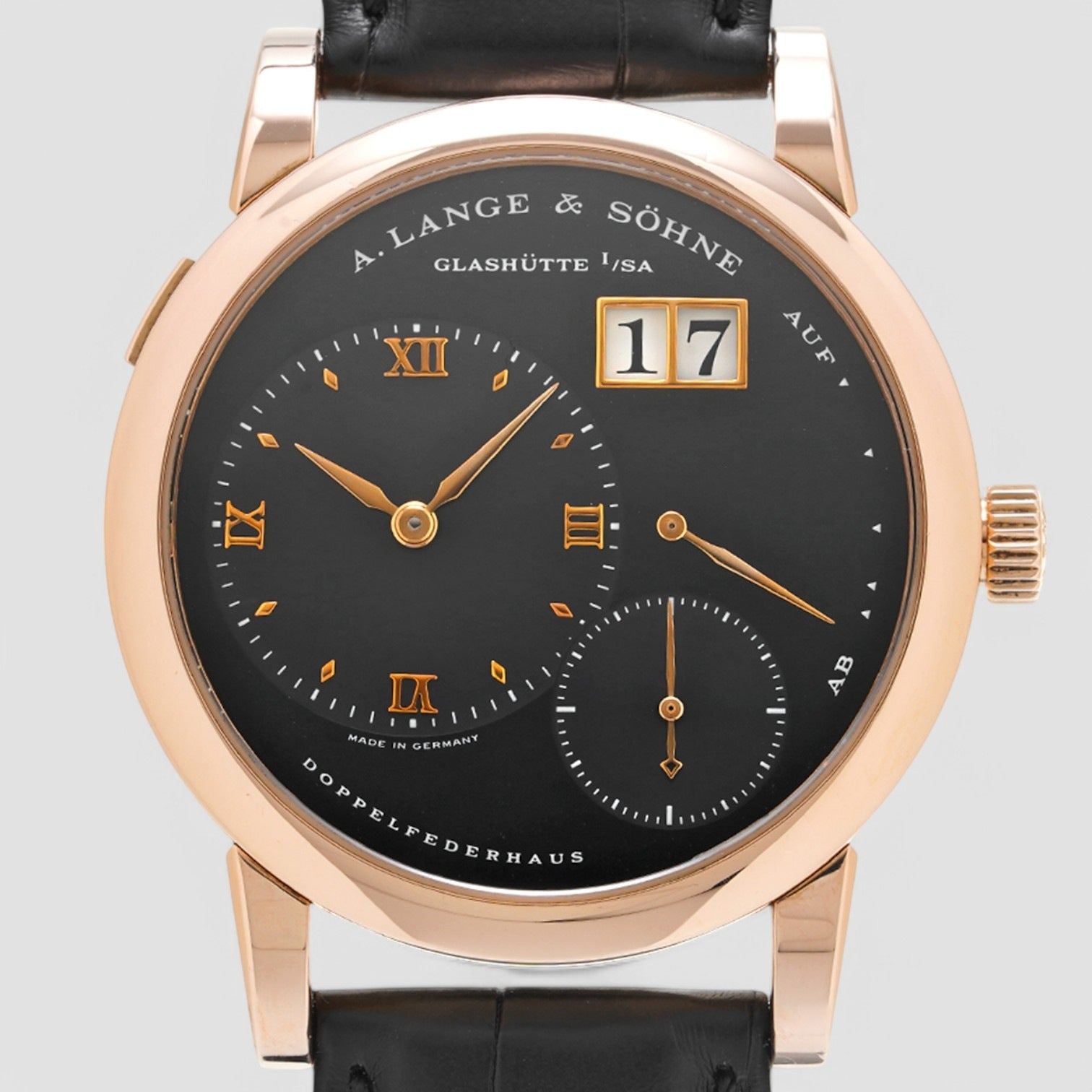 Lange 1 18K Rose Gold Black Dial