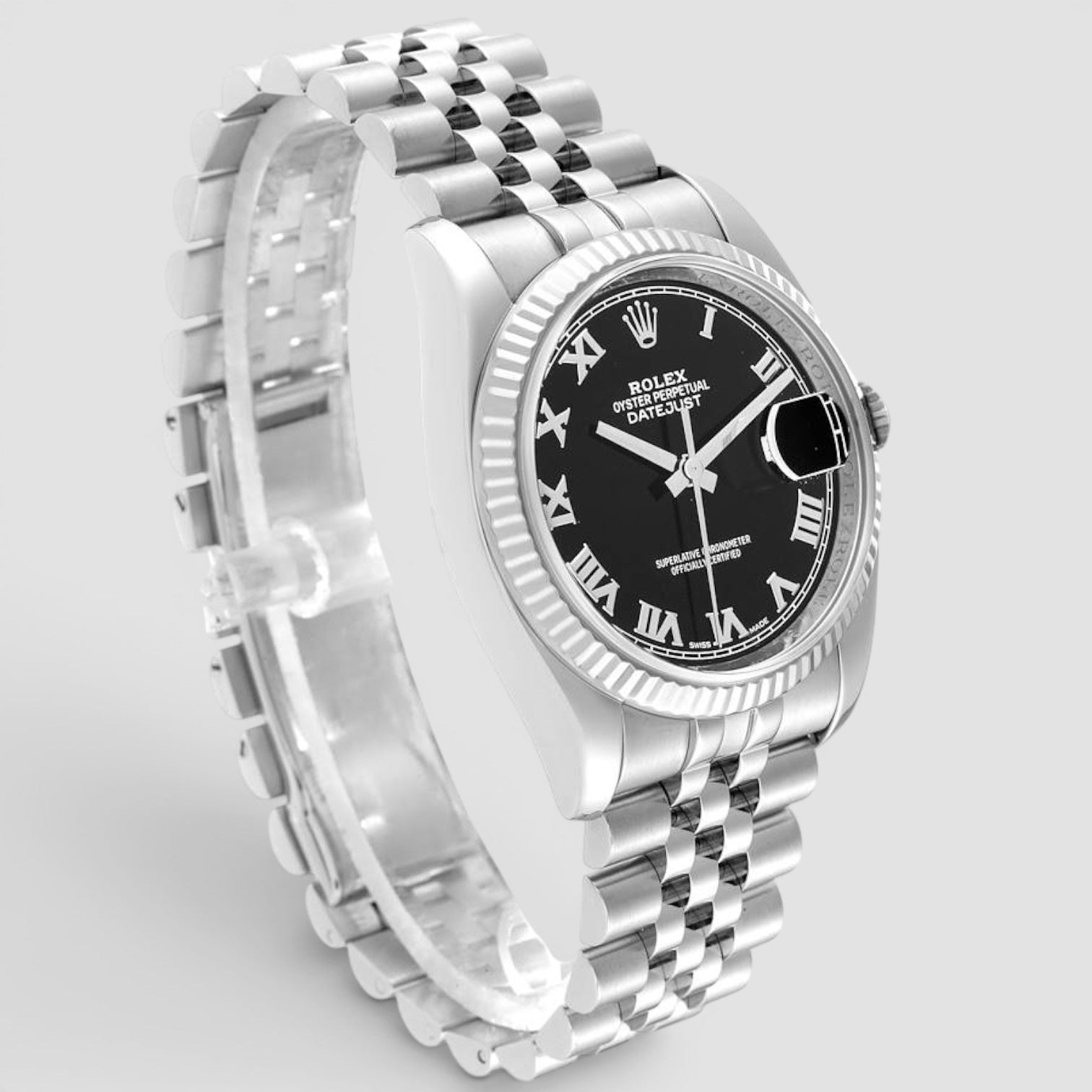Datejust 36 black roman dial jubilee