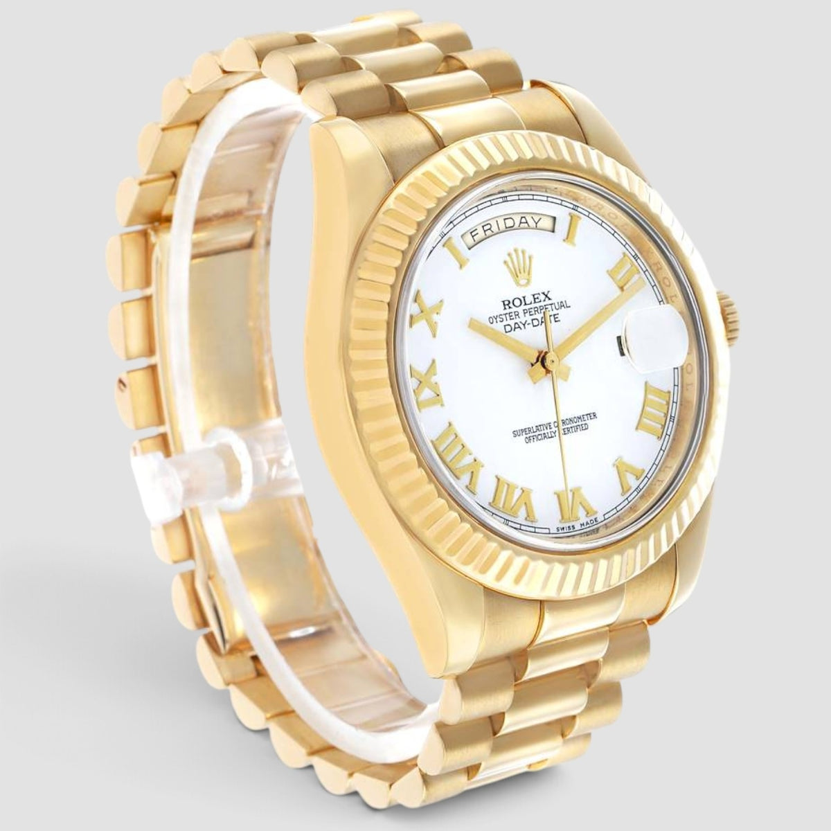 Day-Date II 41mm Yellow Gold White Dial