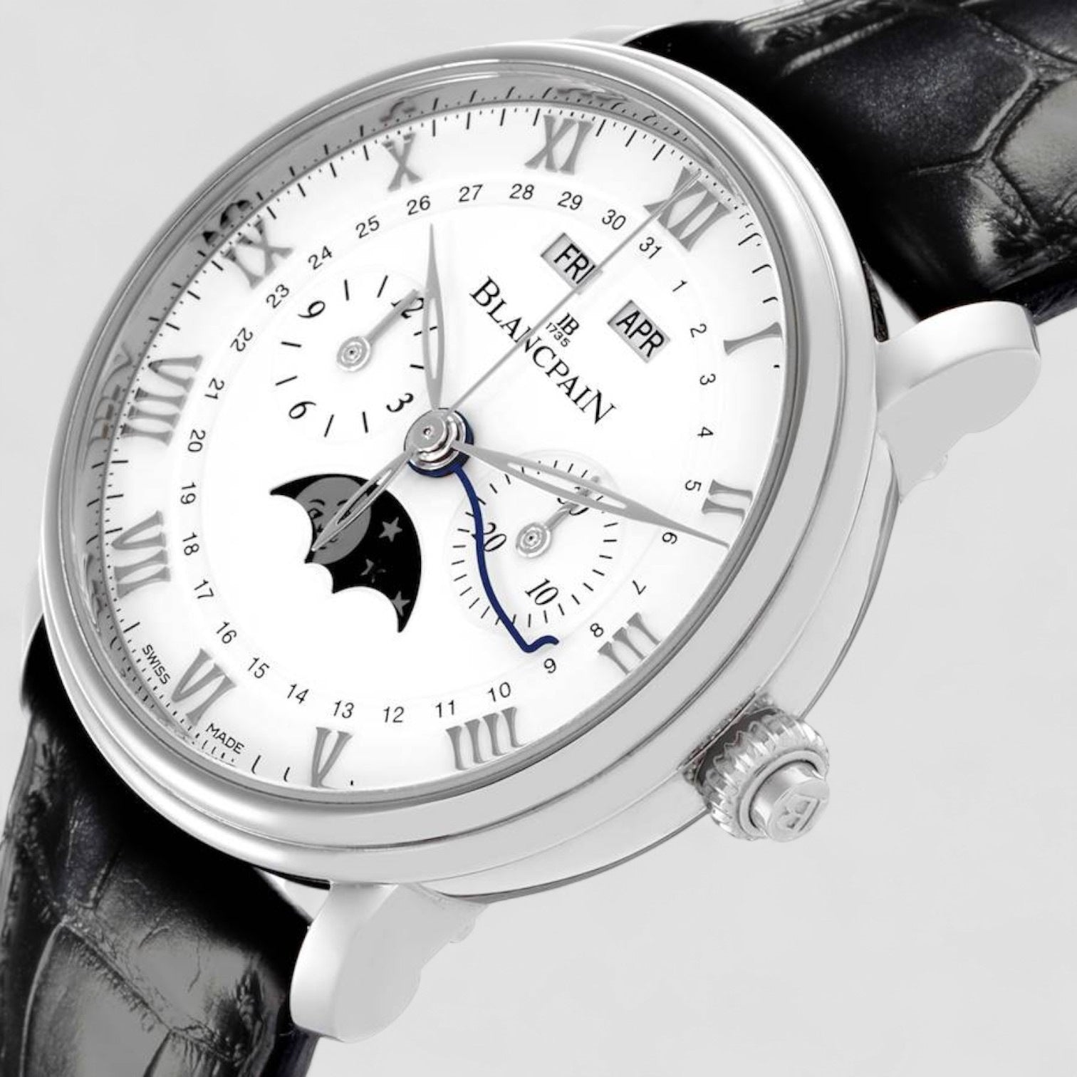 Villeret Chronographe Monopoussoir Steel Mens Watch