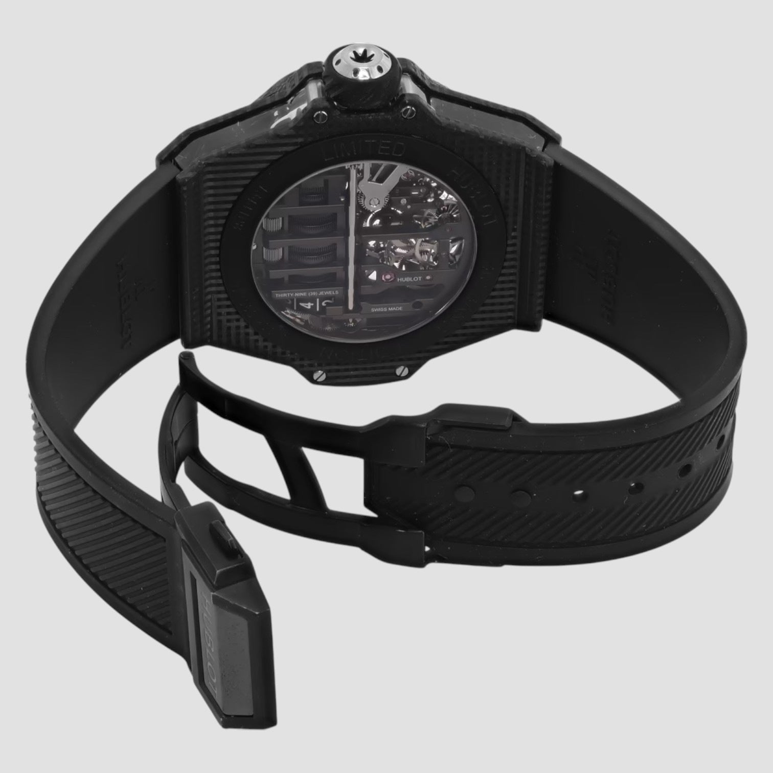 Big Bang MP-11 Limited Edition Manual Winding 3D Carbon Rubber Strap Men's Watch