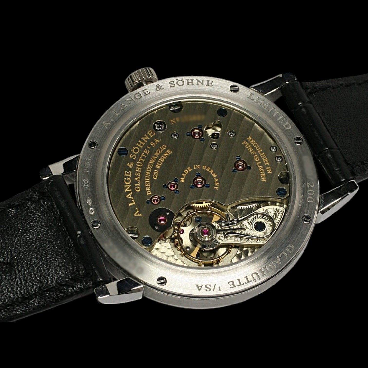 200th Anniversary F.A Lange 236.049 1815 Platinum Black Dial