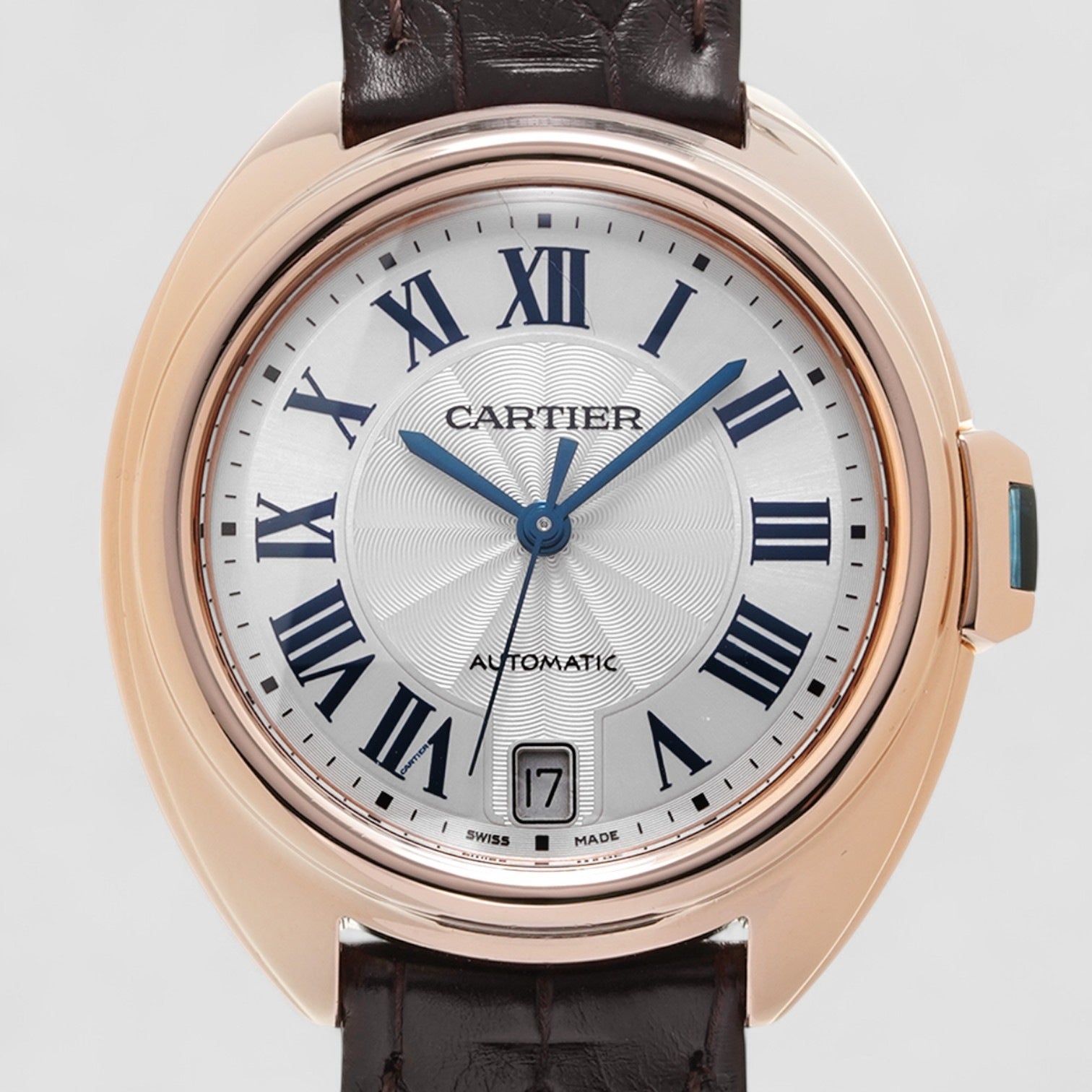 Cle Automatic 18kt Rose Gold Flinque Sunray Dial Ladies Watch