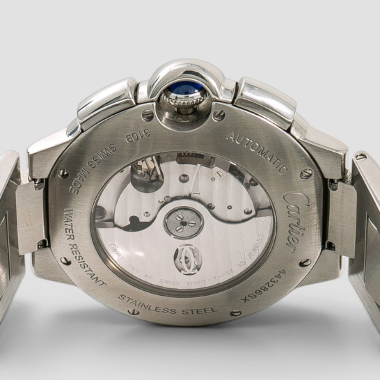 Ballon Bleu Chronograph Automatic Black Dial Men's Watch 44mm