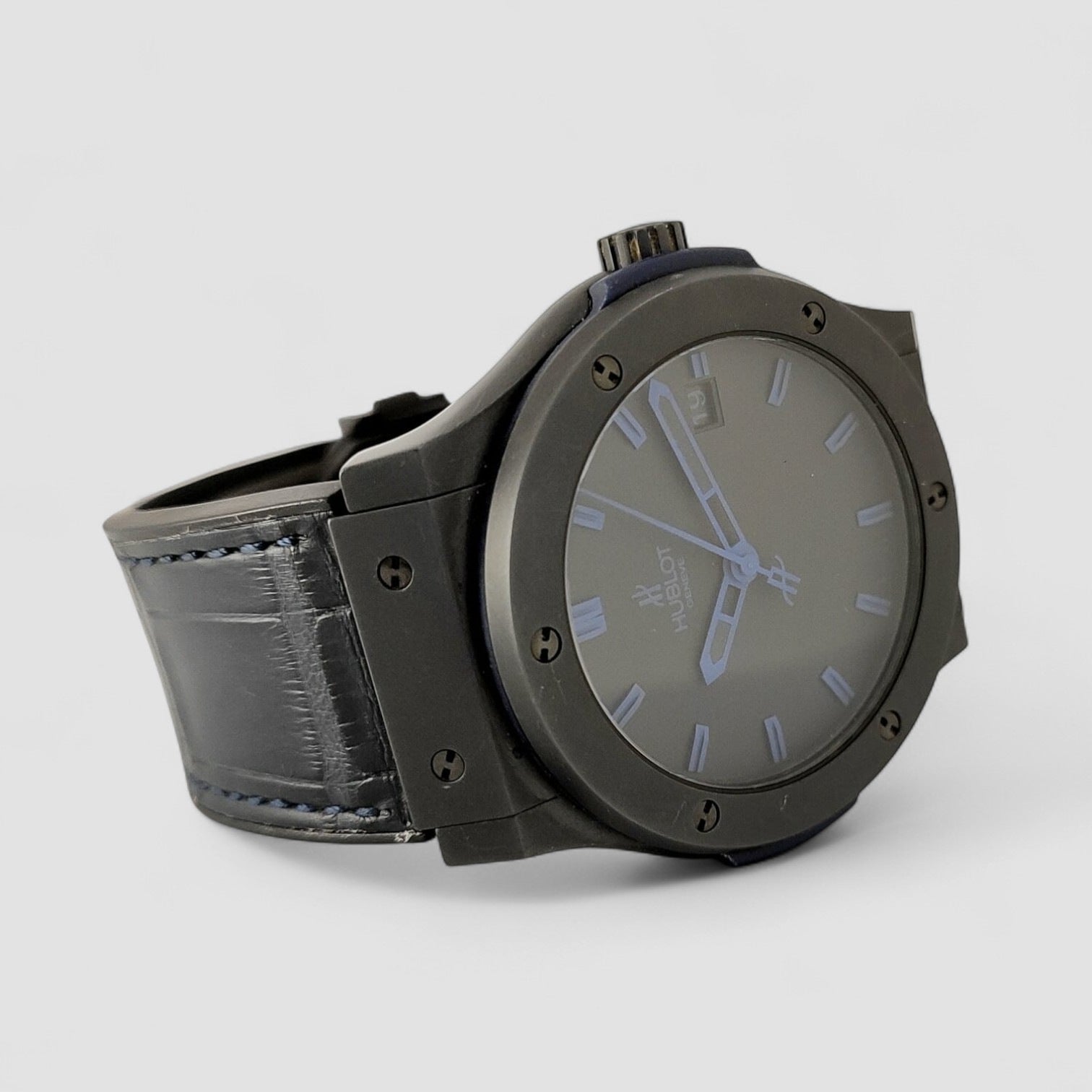 Classic Fusion Ceramic – All Black/Blue – Automatic 45mm