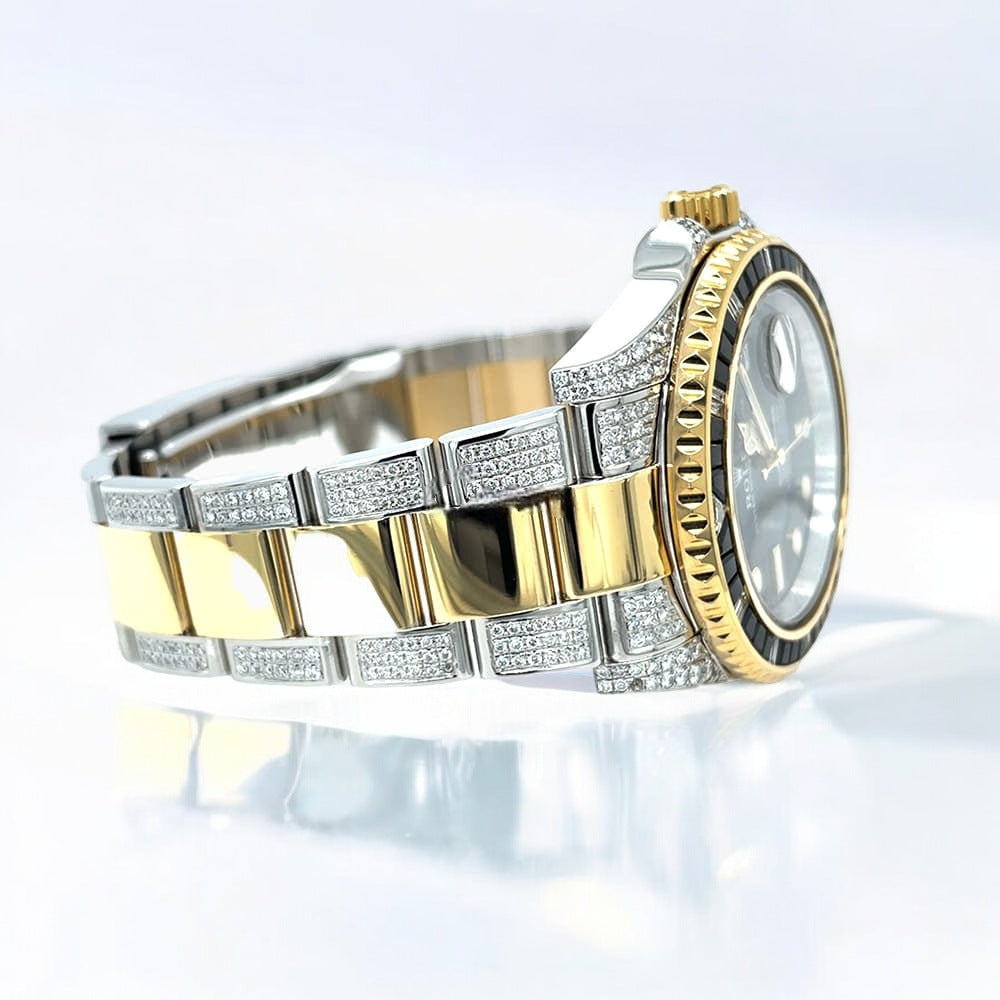 Submariner Date – Oyster – Custom Diamond & Black Onyx Bezel - Iced out